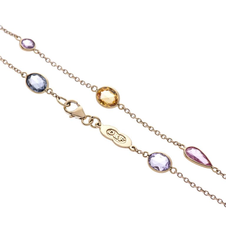 Gold Fancy Colour And Shape Sapphire Spectacle Necklace – Deakin & Francis - EB London