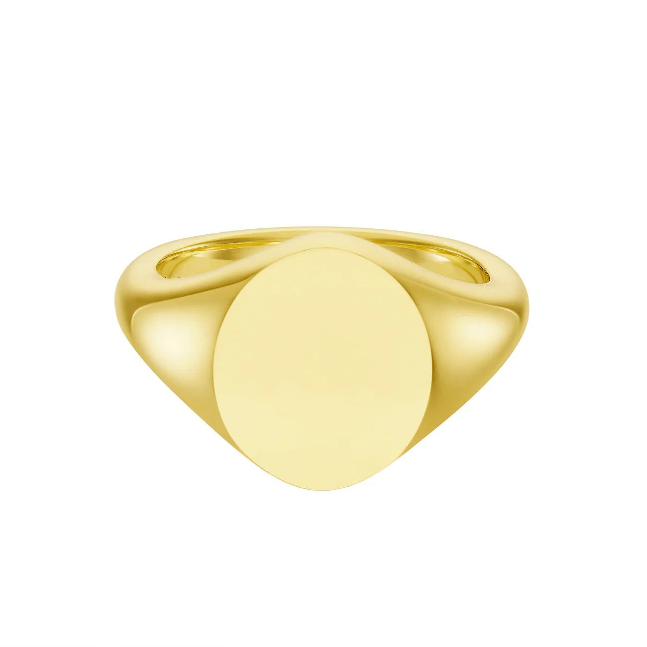 9ct yellow gold oval signet ring 14x11.5mm by Deakin & Francis at EB London