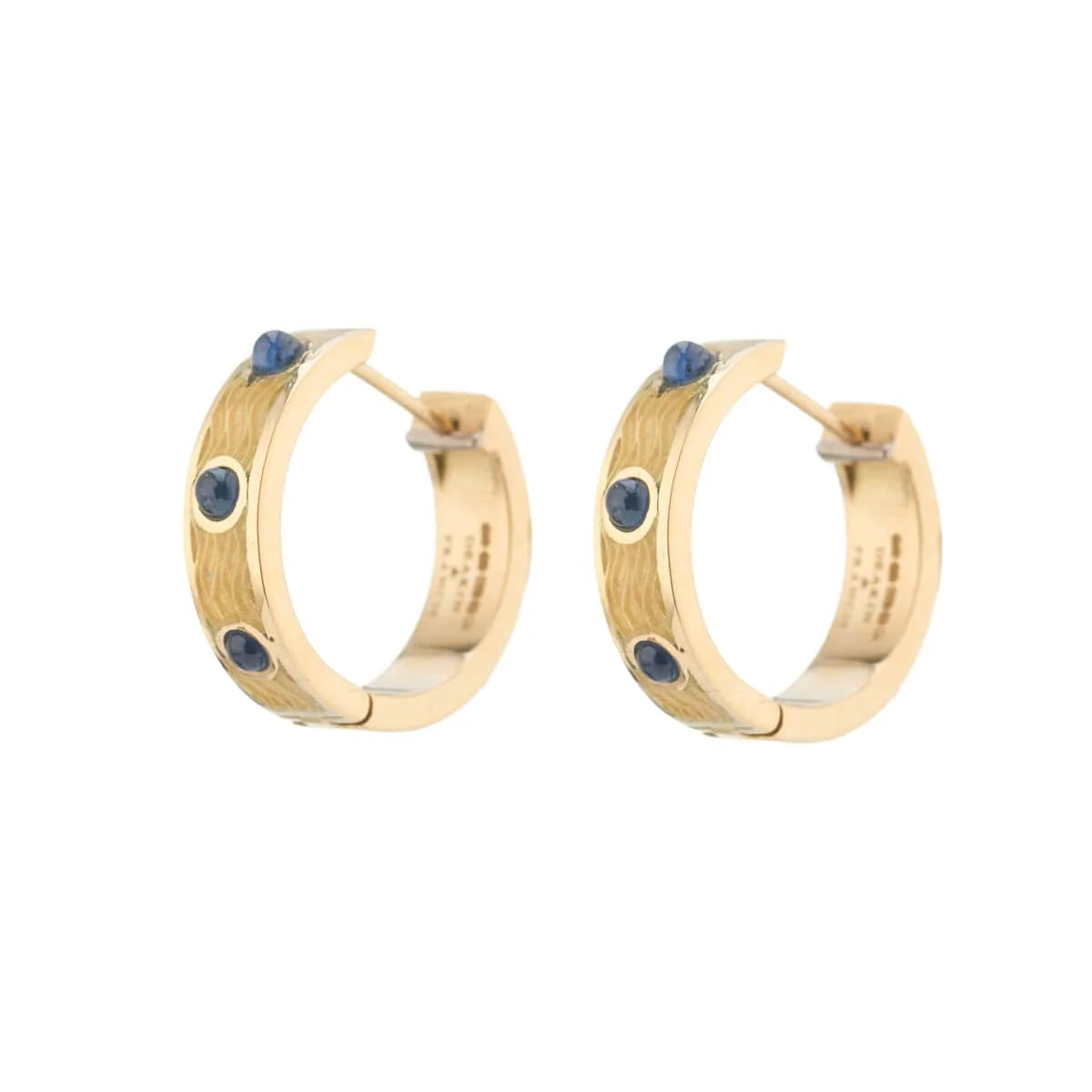 Yellow Gold Amethyst Diamond Half Hoop Earrings