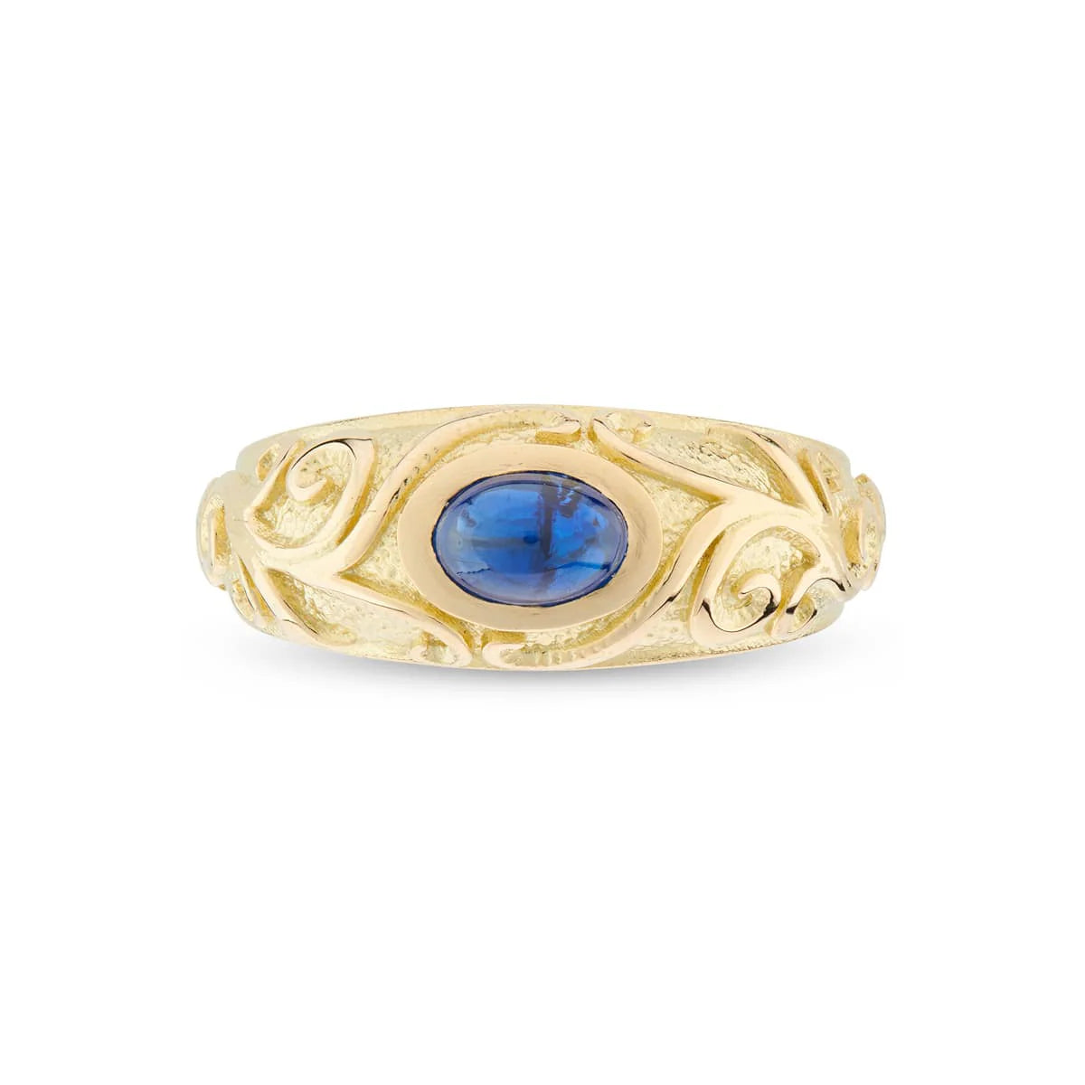 Yellow Gold Sapphire Gypsy Ring - Deakin & Francis
