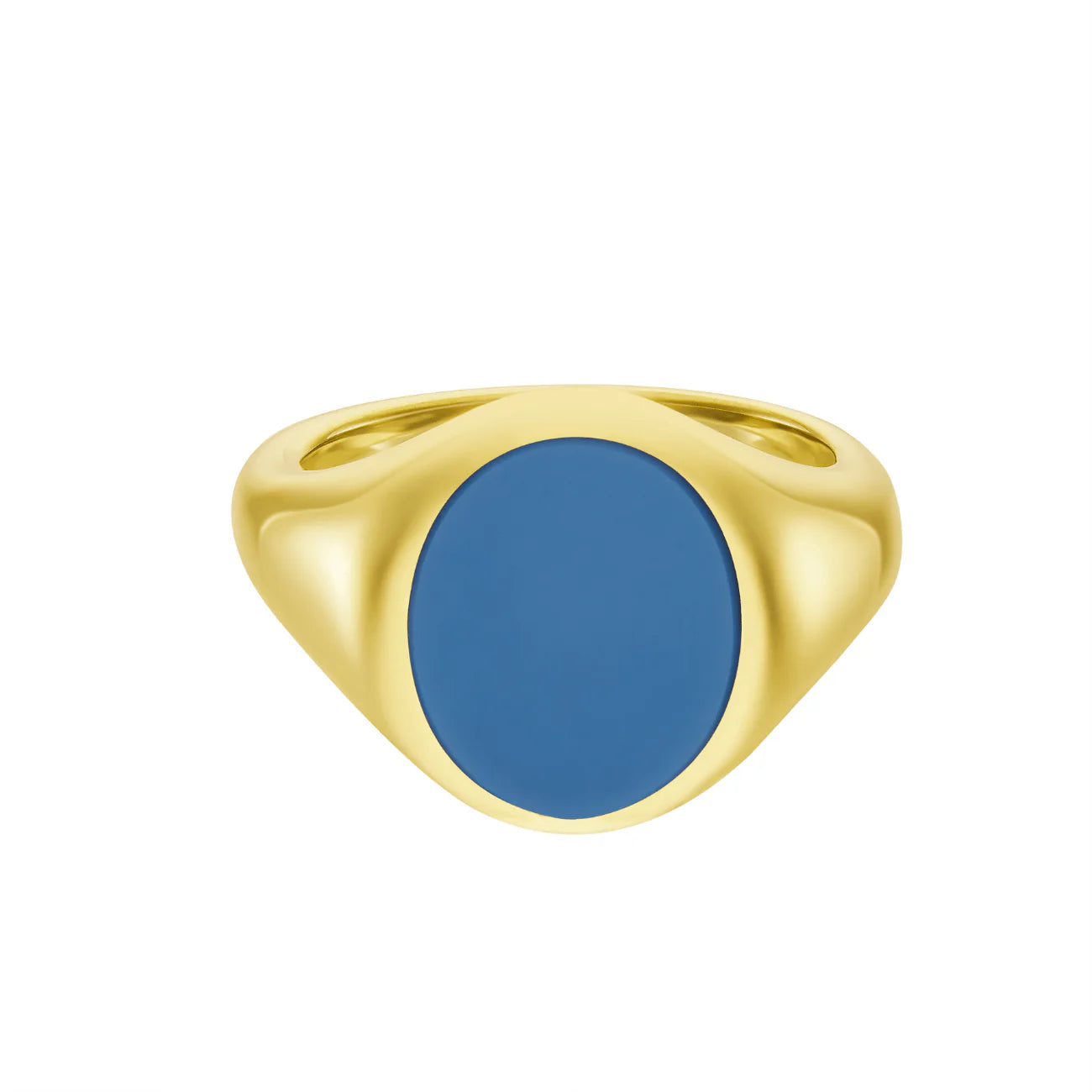 9ct or 18ct yellow gold sardonyx signet ring 12x10mm by Deakin & Francis at EB London