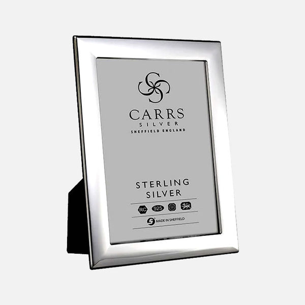 Graduation Photo Frame - Plain Sterling Silver with Black Wood Back - Carrs Silver - EB London