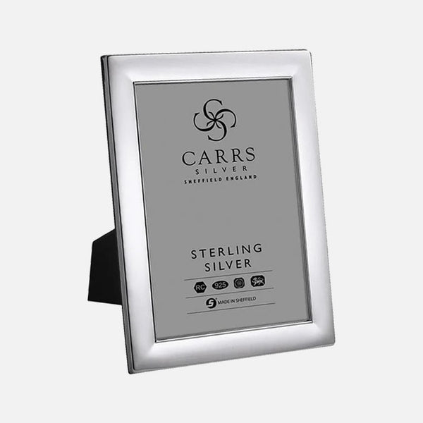 Graduation Photo Frame - Plain Sterling Silver with Wood Back - Carrs Silver