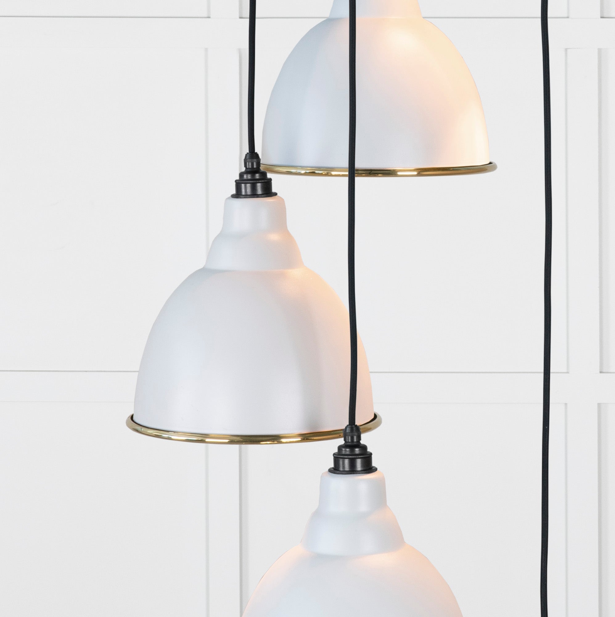 Hammered Brass Brindley Cluster Pendant |Birch - From the Anvil - EB London