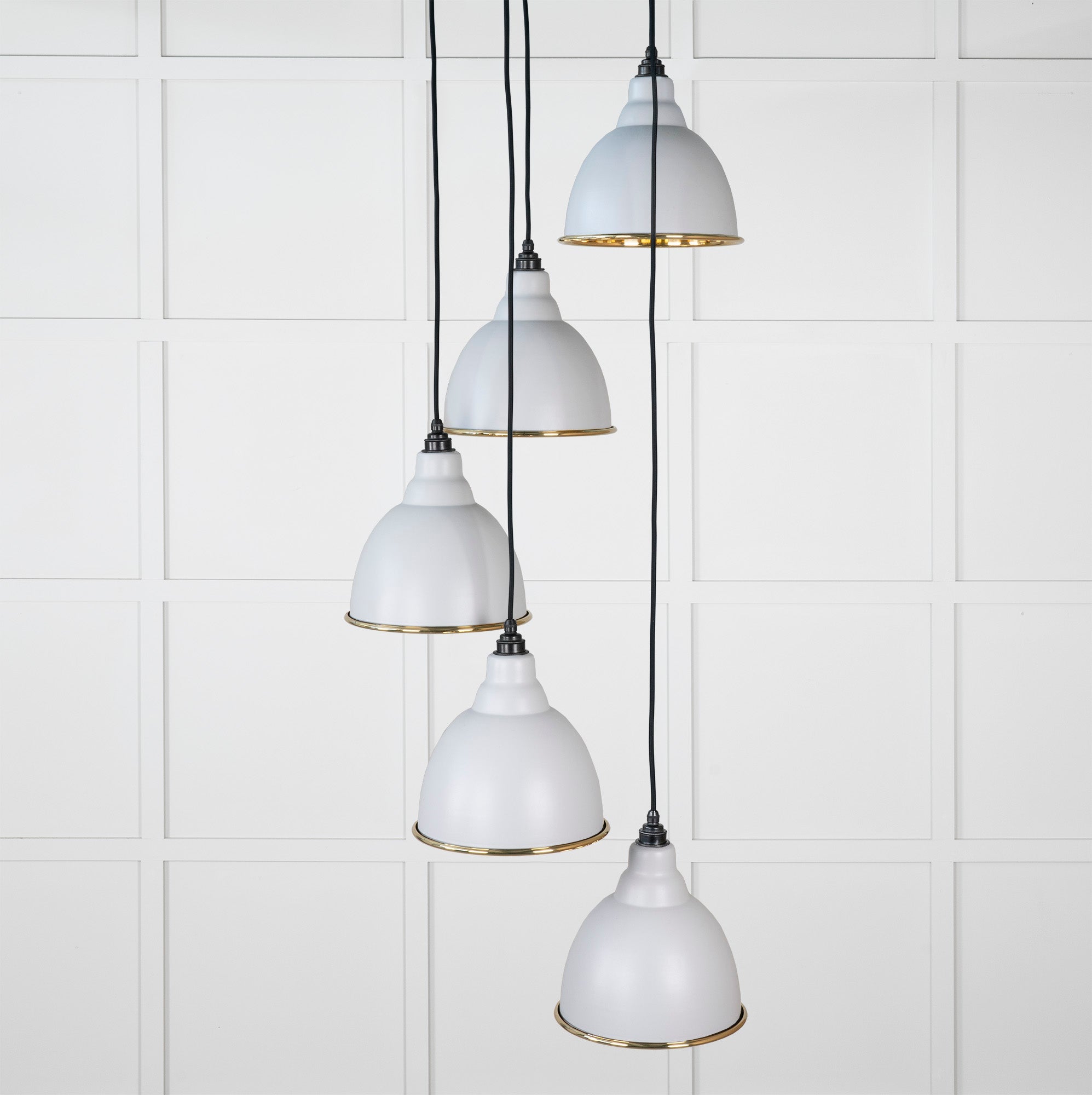 Hammered Brass Brindley Cluster Pendant |Birch - From the Anvil - EB London