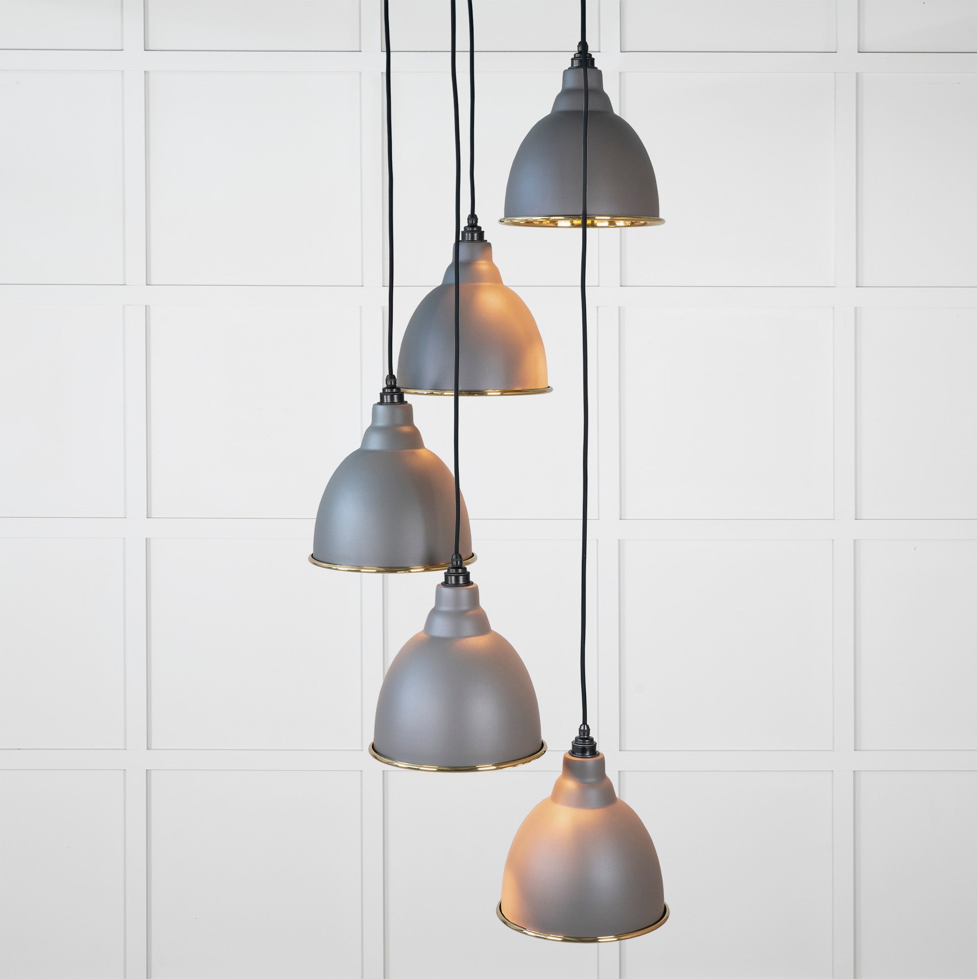 Hammered Brass Brindley Cluster Pendant | Bluff - From the Anvil - EB London