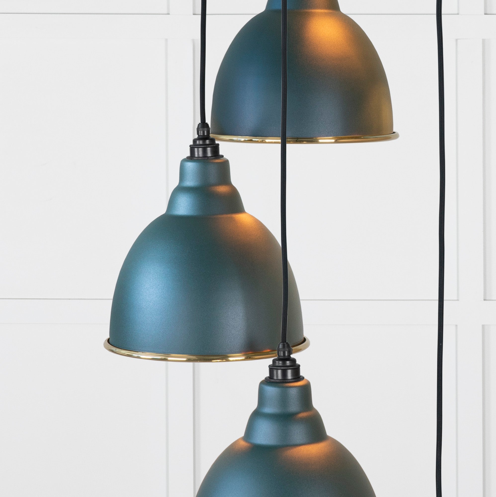 Hammered Brass Brindley Cluster Pendant | Dingle - From the Anvil - EB London