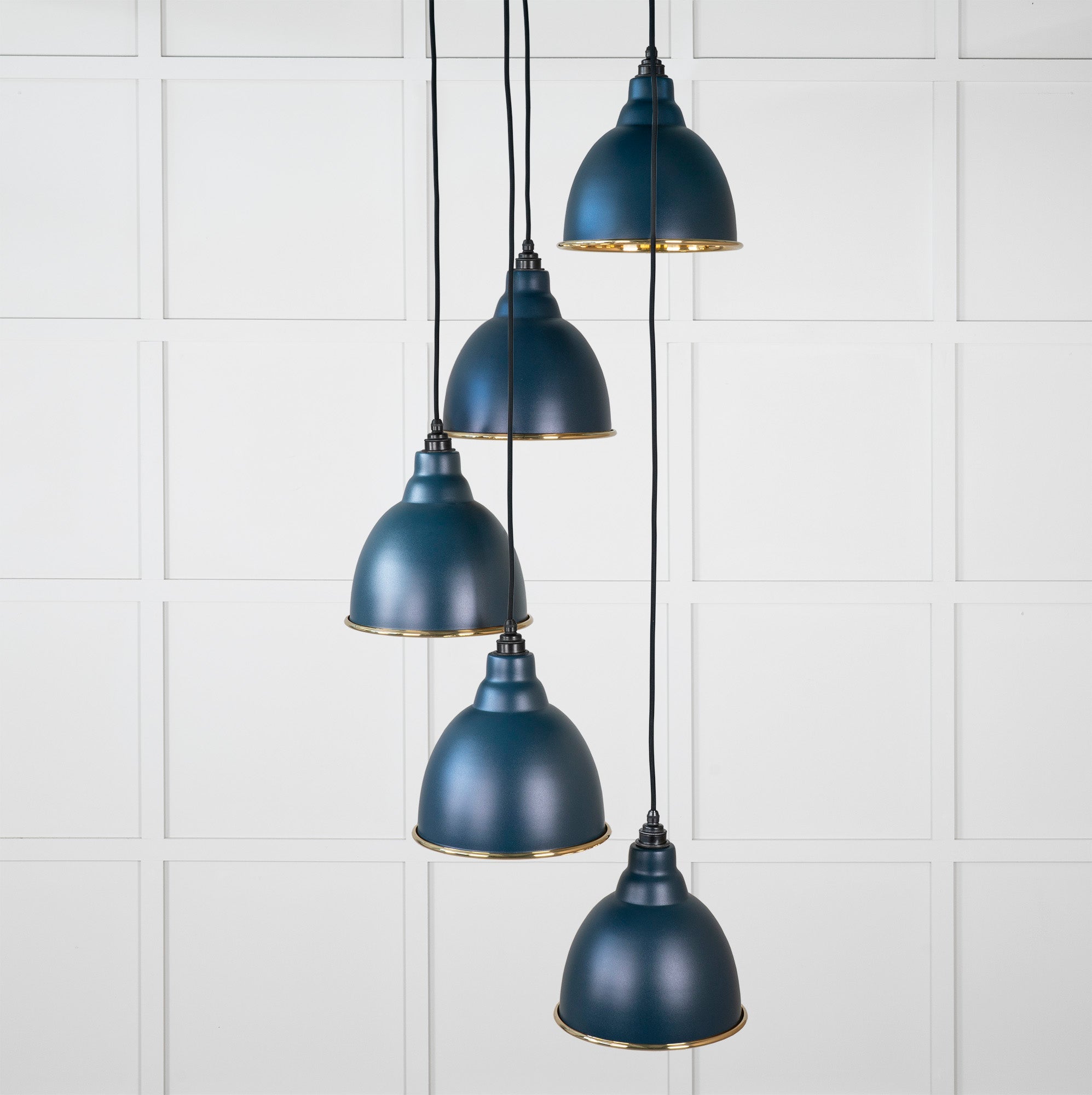 Hammered Brass Brindley Cluster Pendant | Dusk - From the Anvil - EB London