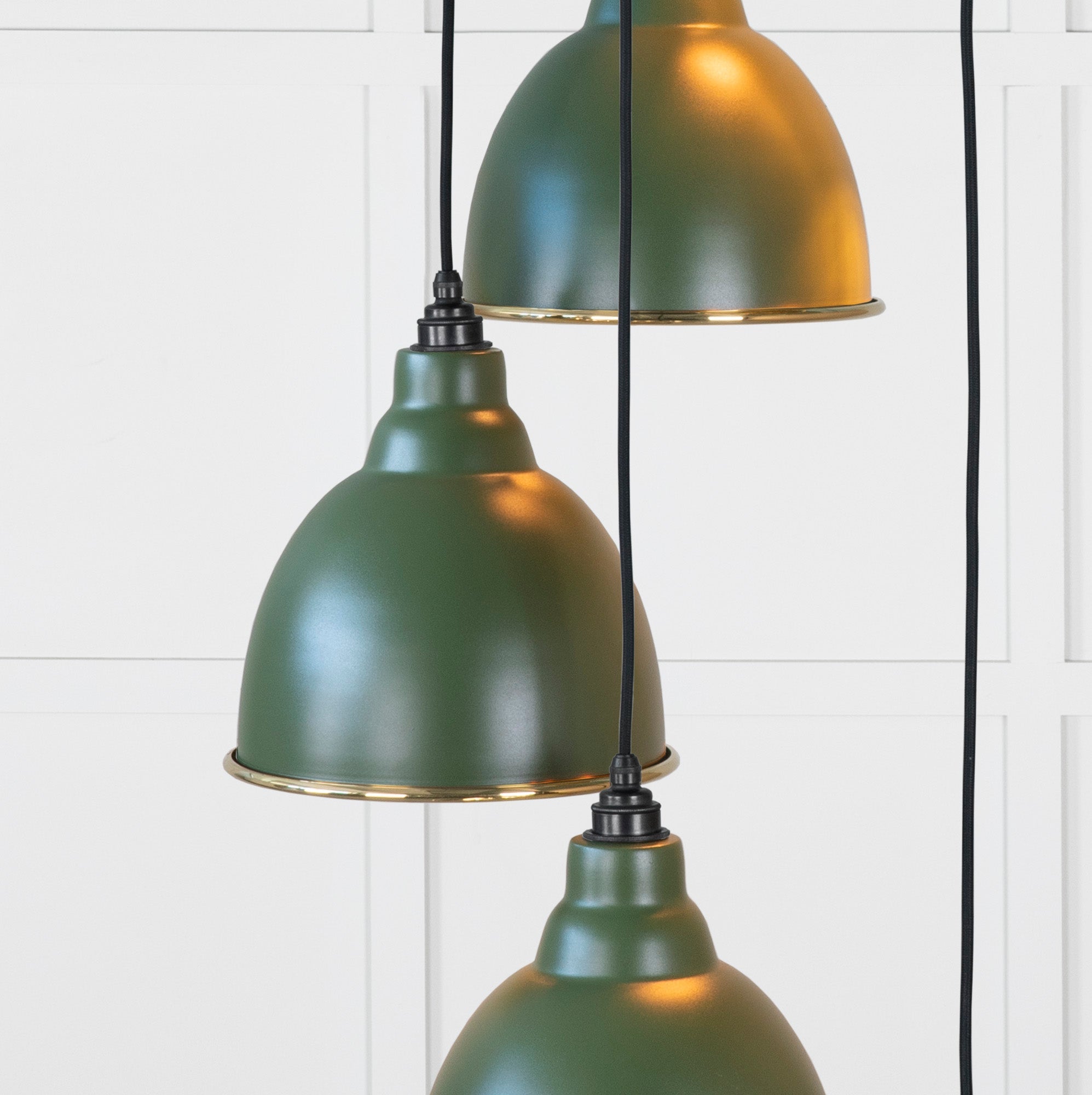 Hammered Brass Brindley Cluster Pendant |Heath - From the Anvil - EB London