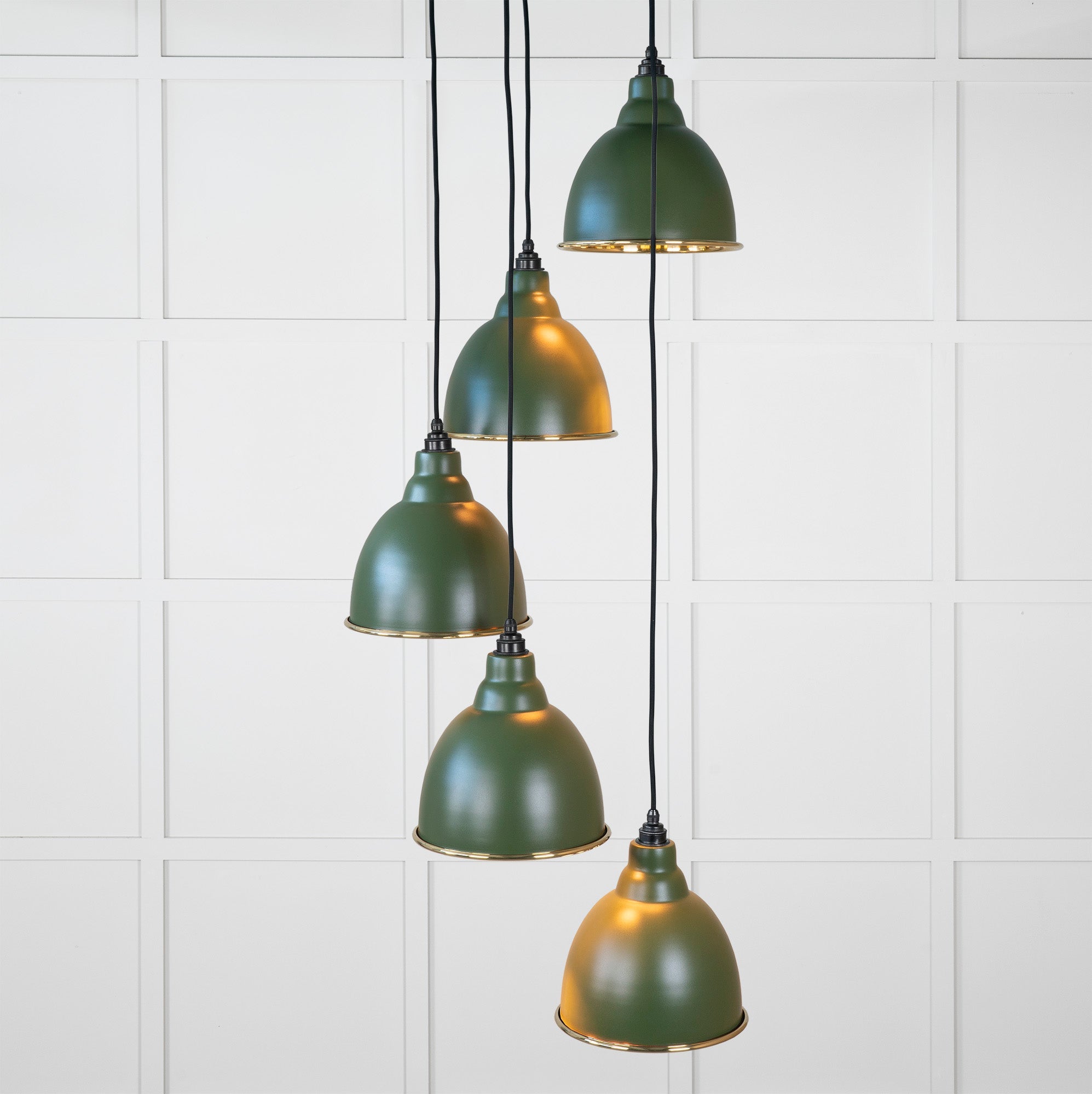 Hammered Brass Brindley Cluster Pendant |Heath - From the Anvil - EB London