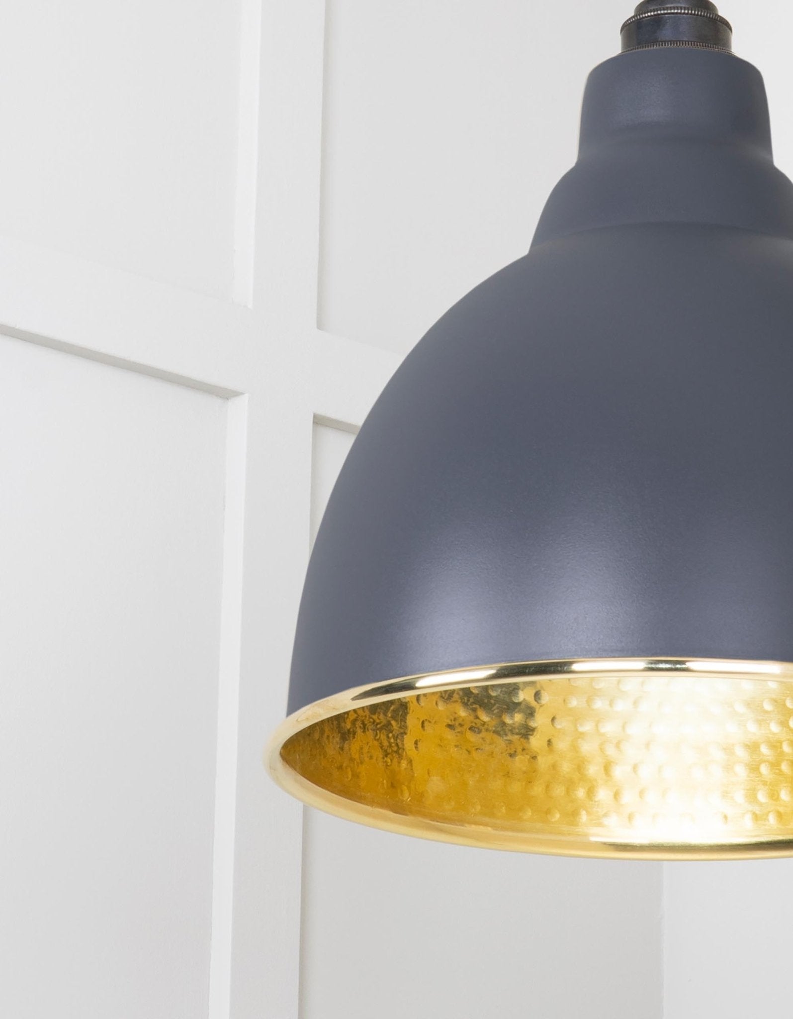 Hammered Brass Brindley Cluster Pendant | Slate - From the Anvil - EB London