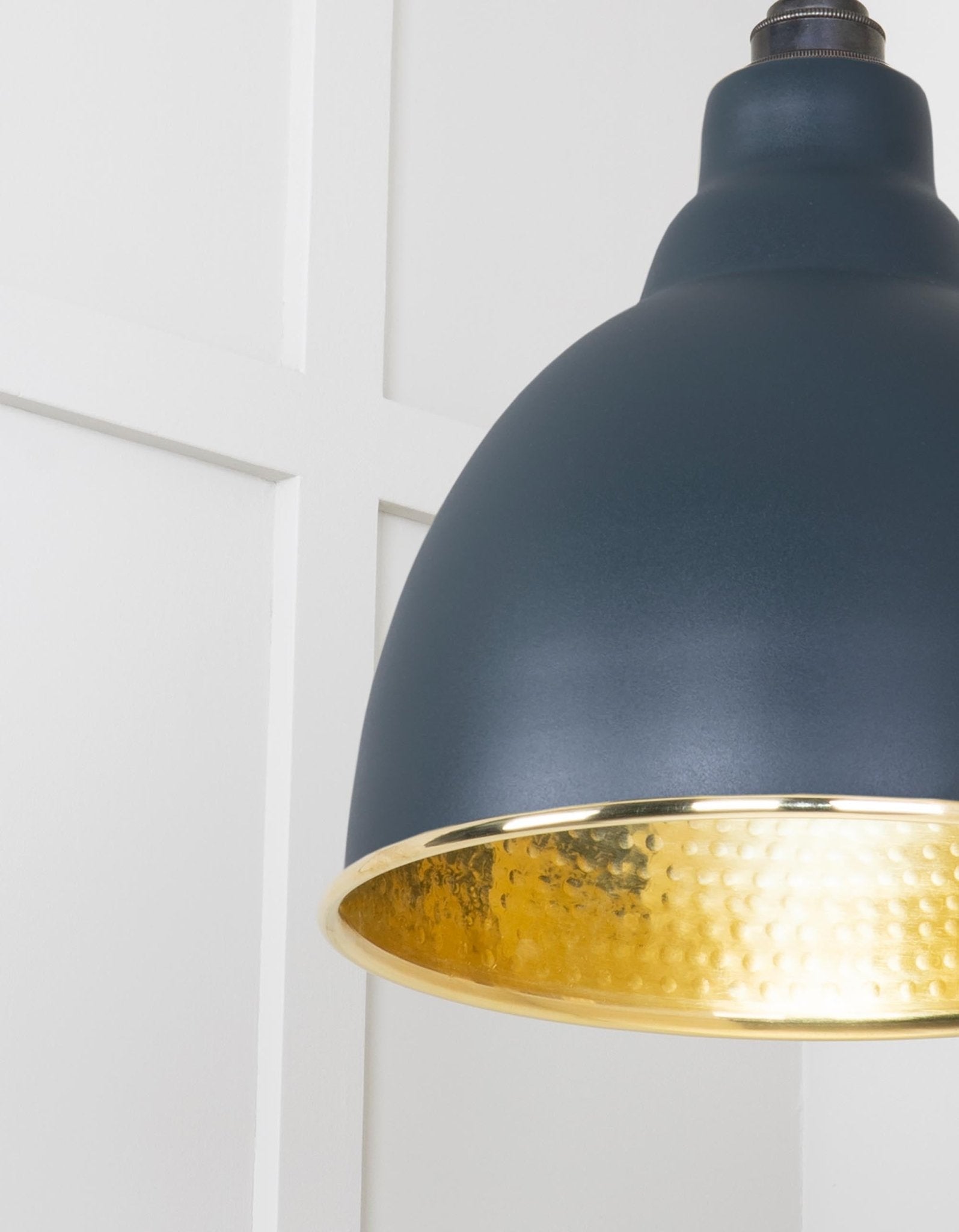 Hammered Brass Brindley Cluster Pendant |Soot - From the Anvil - EB London