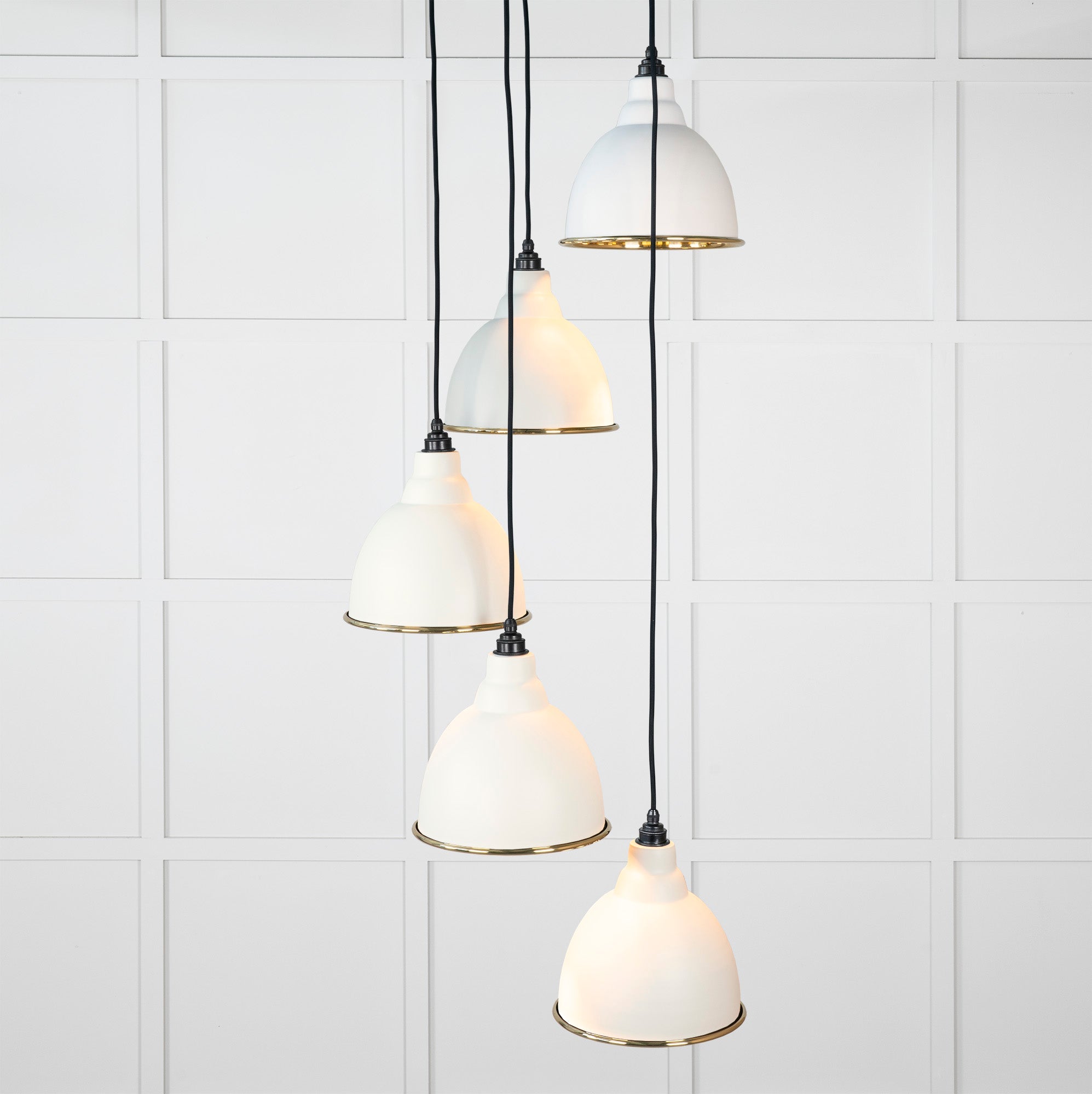 Hammered Brass Brindley Cluster Pendant |Teasel - From the Anvil - EB London