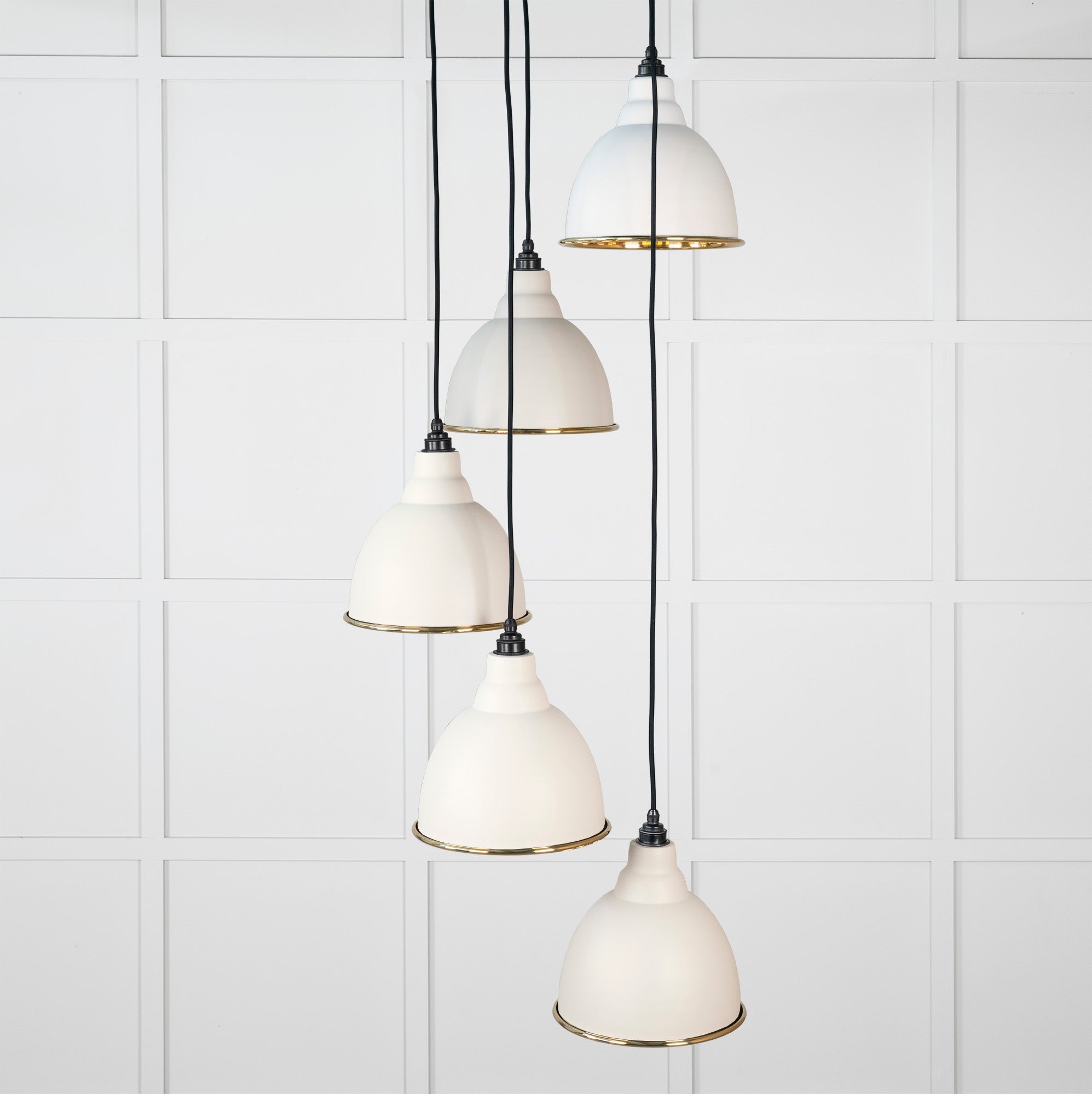 Hammered Brass Brindley Cluster Pendant |Teasel - From the Anvil - EB London