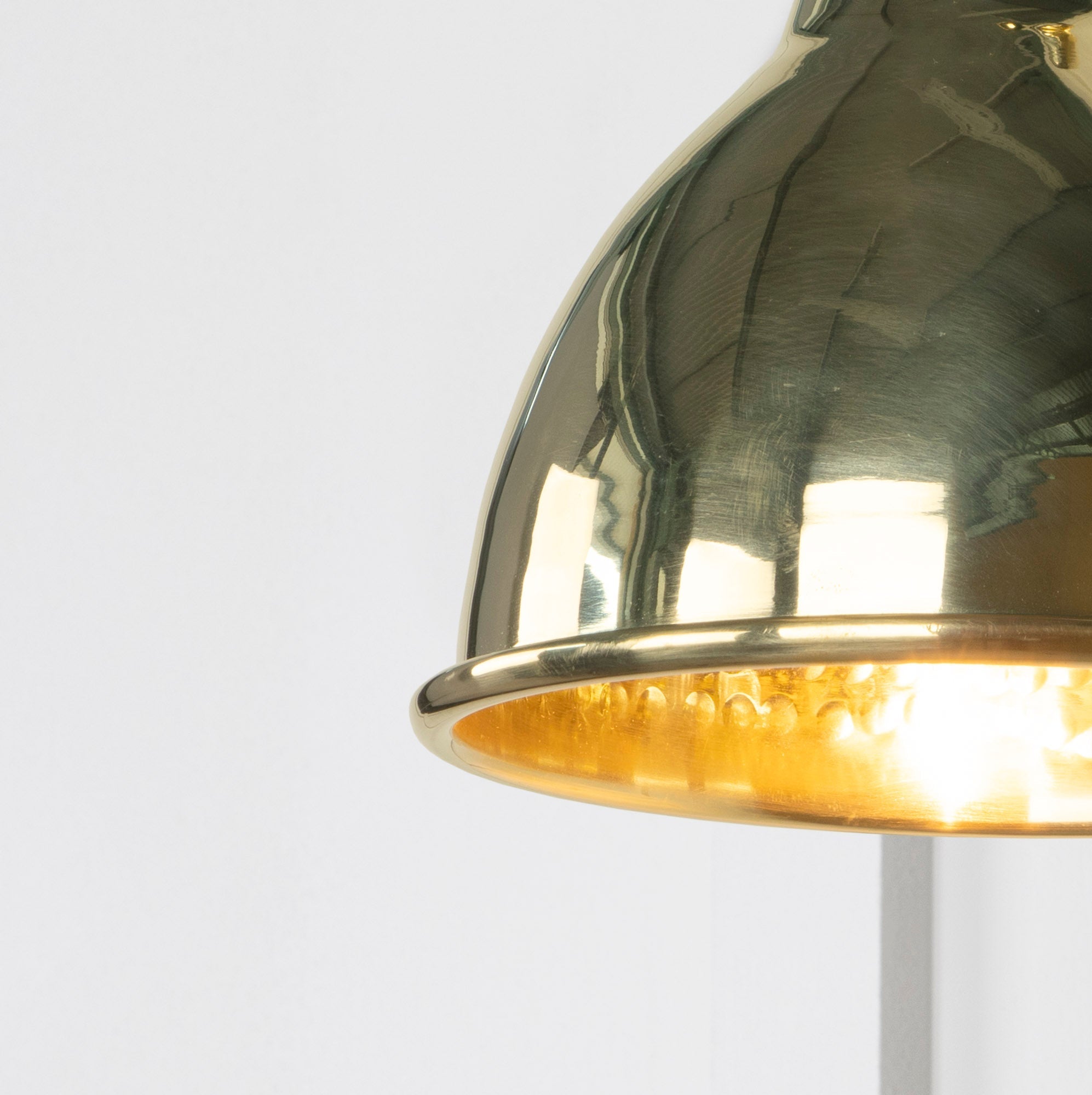 Hammered Brass Brindley Wall Light | Hammered Brass Bare - From the Anvil - EB London