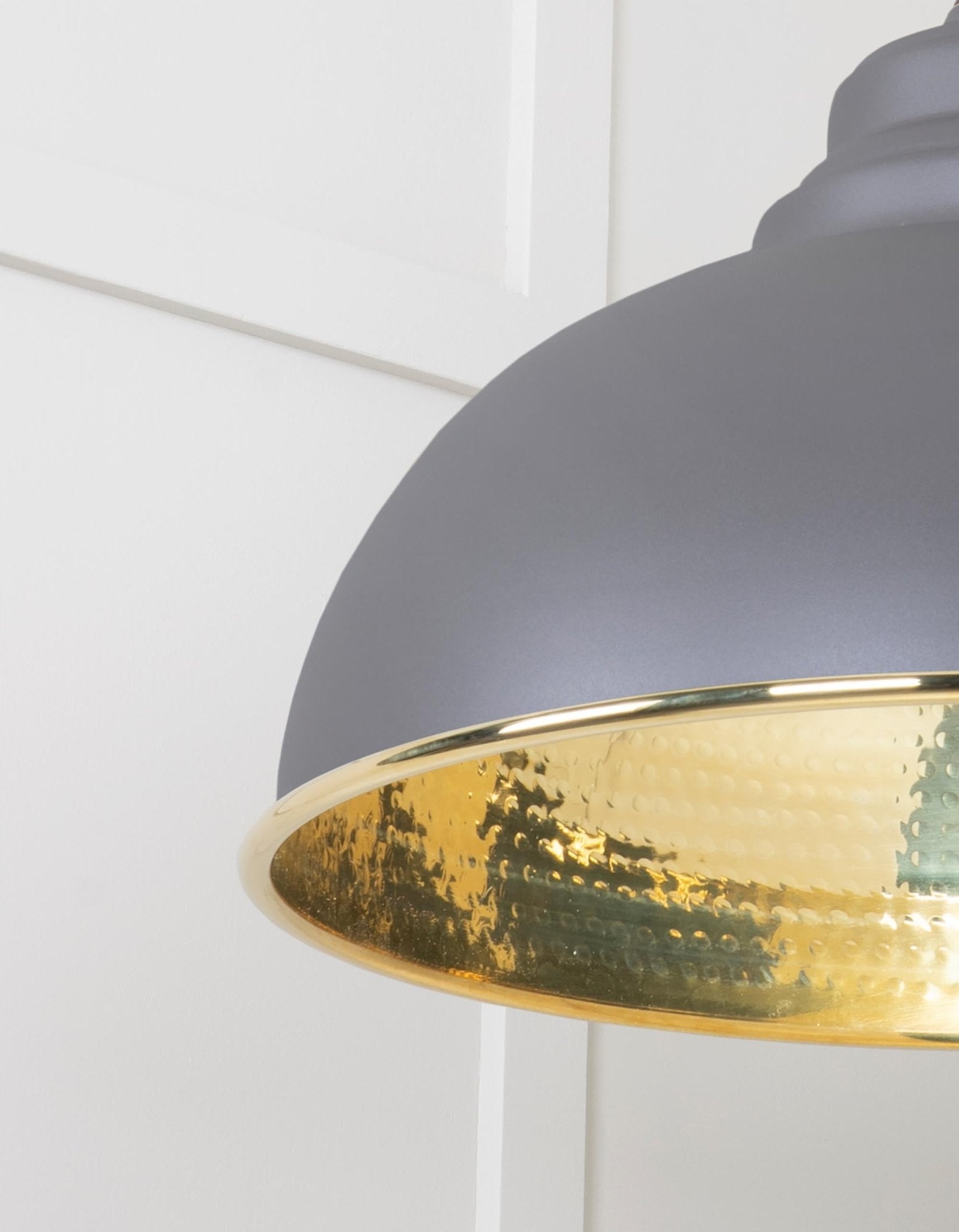 Hammered Brass Harborne Pendant | Bluff - From The Anvil - EB London