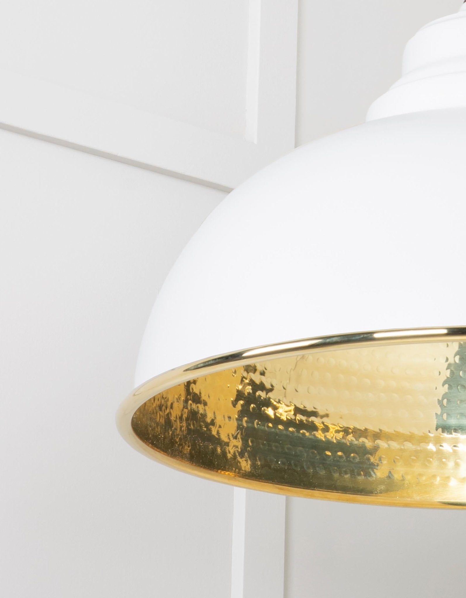Hammered Brass Harborne Pendant | Flock - From The Anvil - EB London