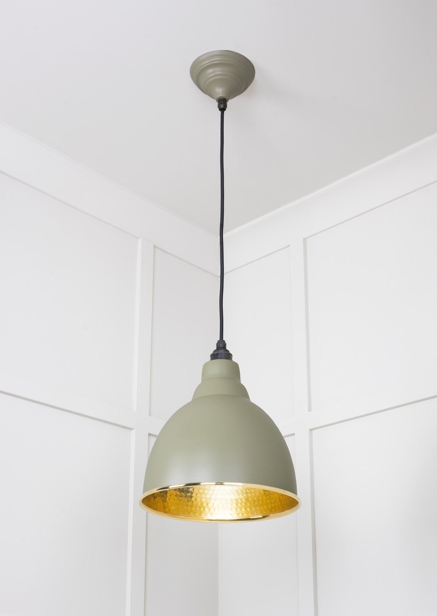Hammered Brass Harborne Pendant | Tump - From The Anvil - EB London