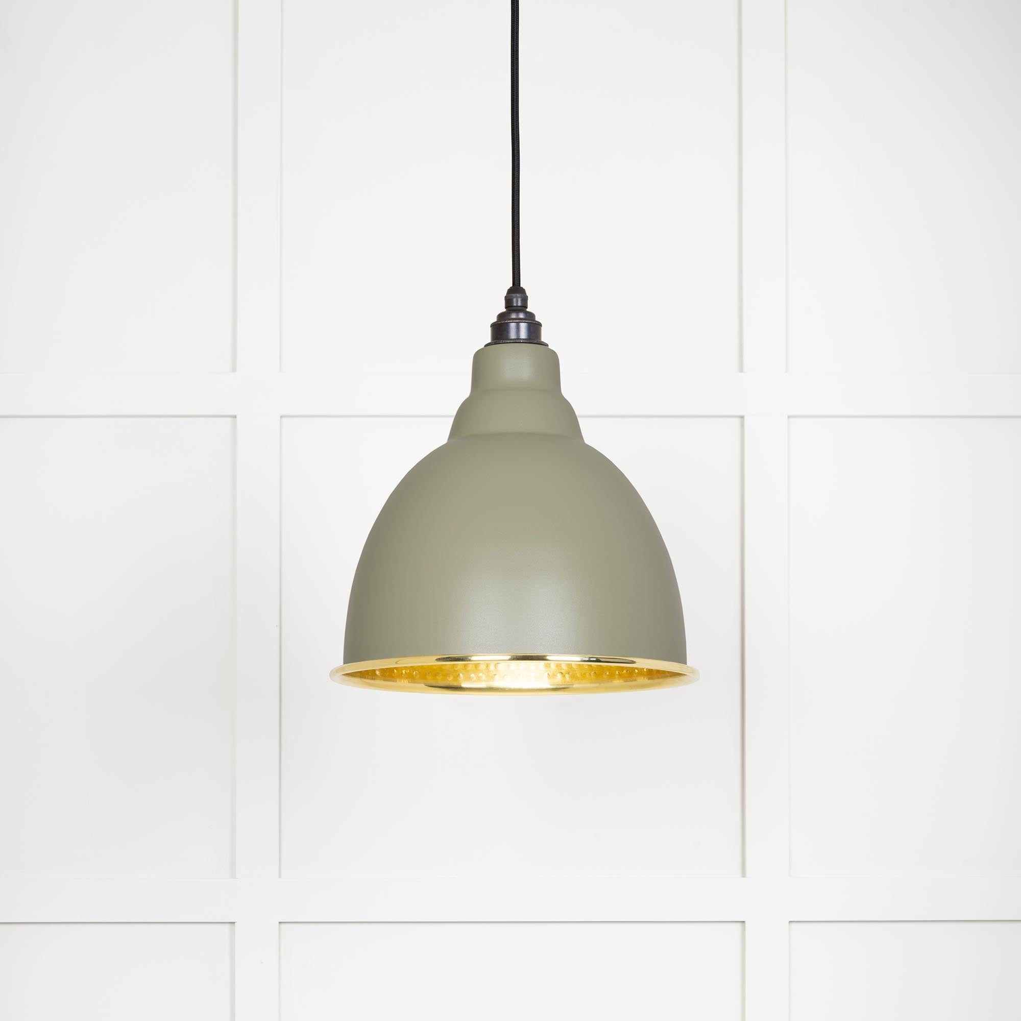 Hammered Brass Harborne Pendant | Tump - From The Anvil - EB London