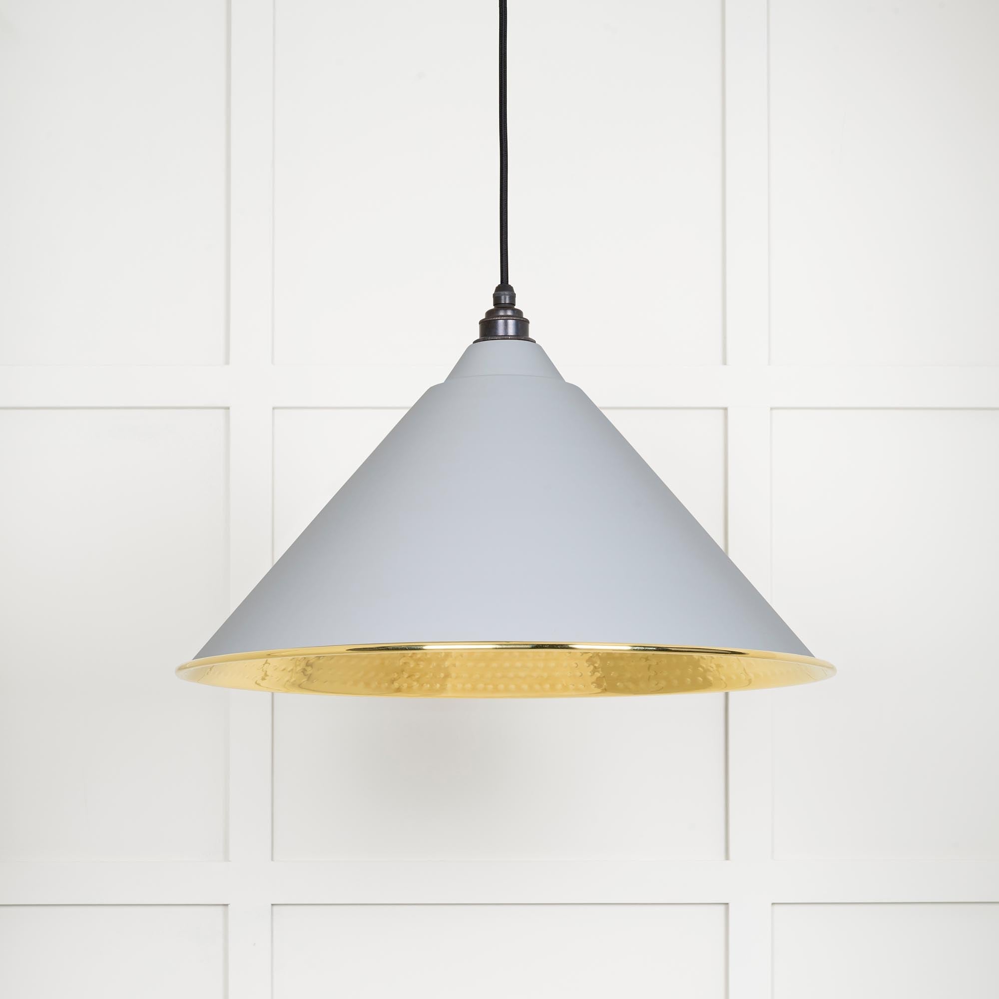 Hammered Brass Hockley Pendant | Birch - From The Anvil - EB London