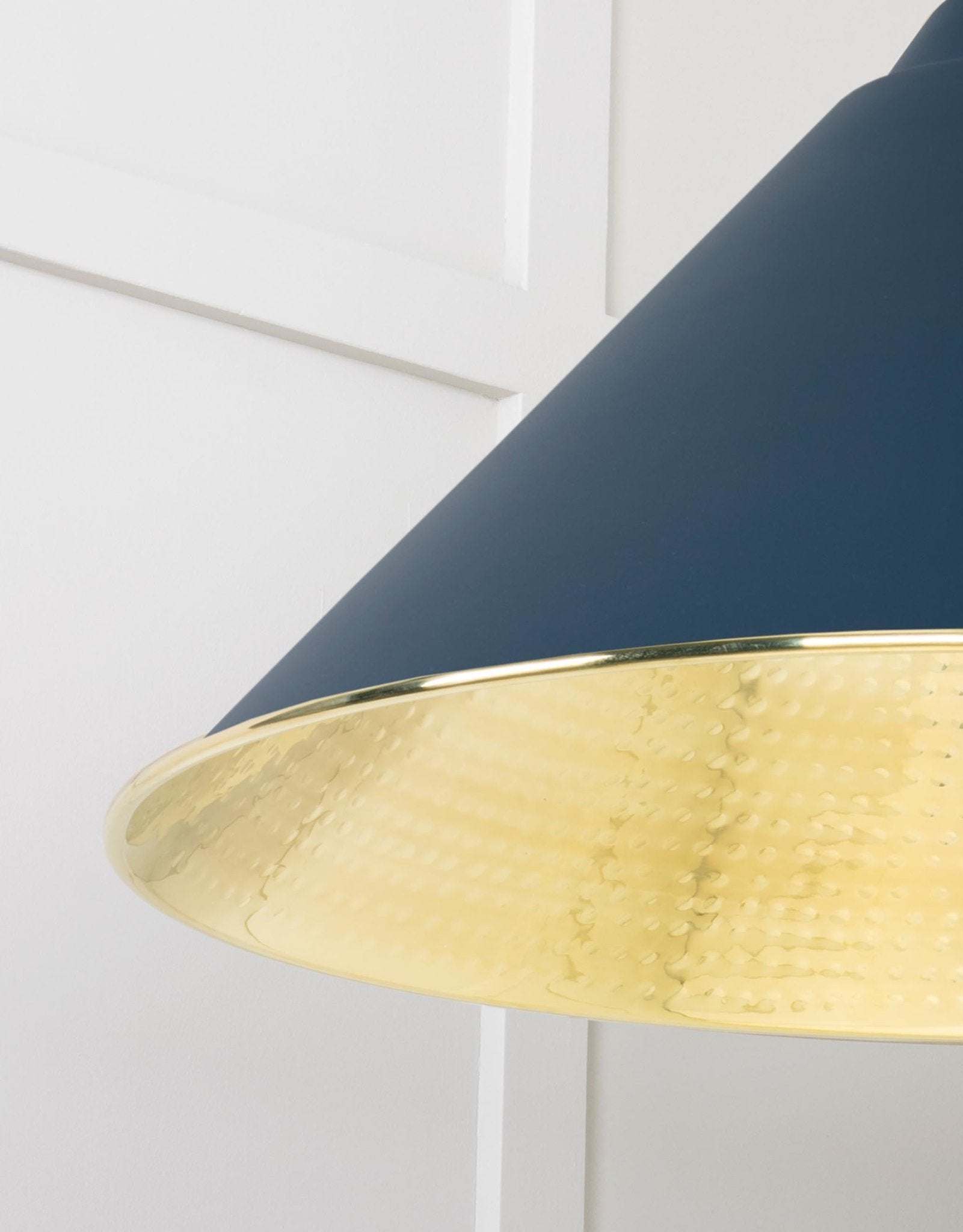 Hammered Brass Hockley Pendant | Dusk - From The Anvil - EB London