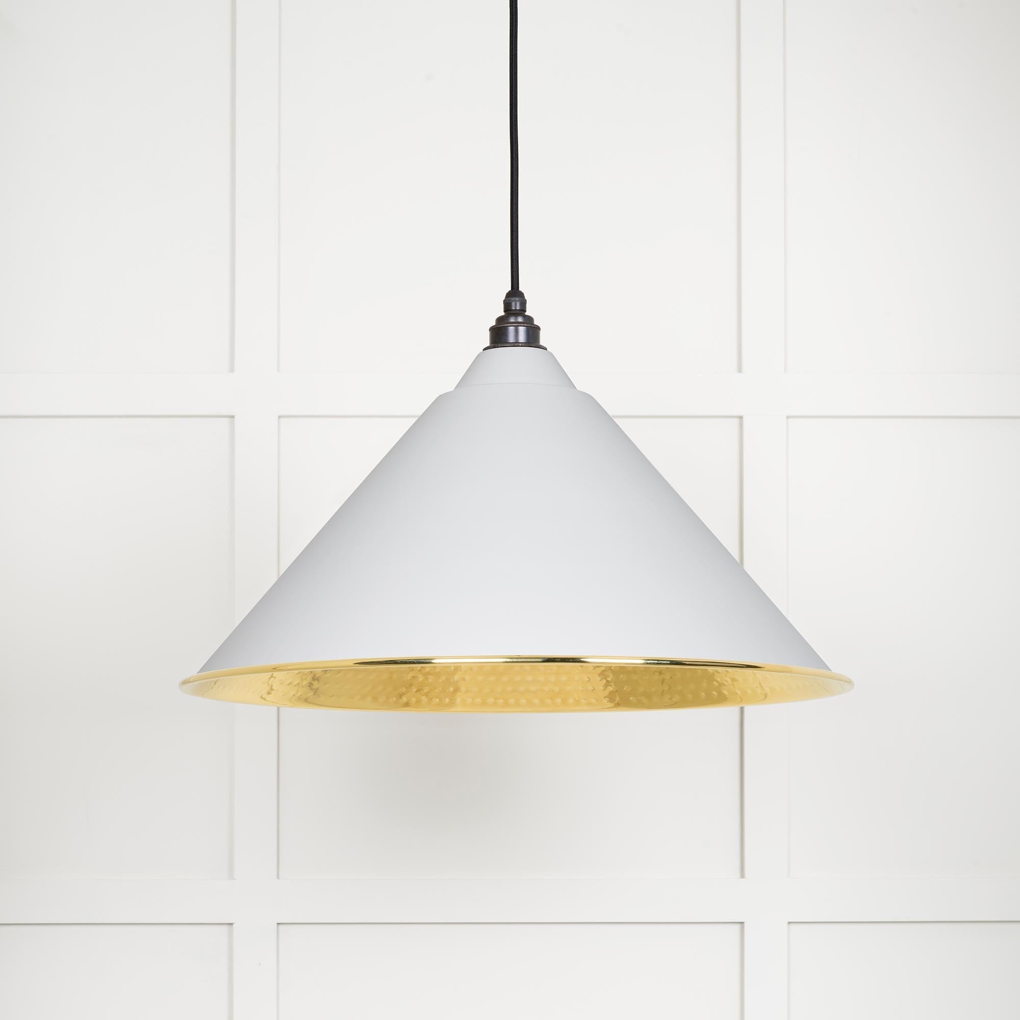 Hammered Brass Hockley Pendant | Flock - From The Anvil - EB London