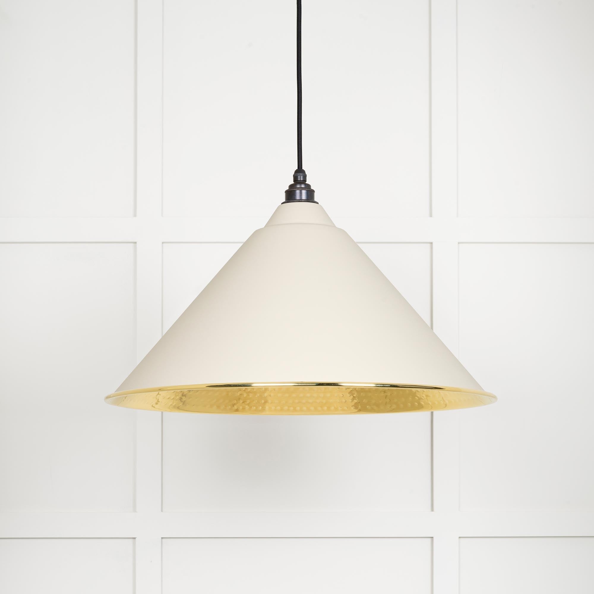 Hammered Brass Hockley Pendant | Teasel - From The Anvil - EB London