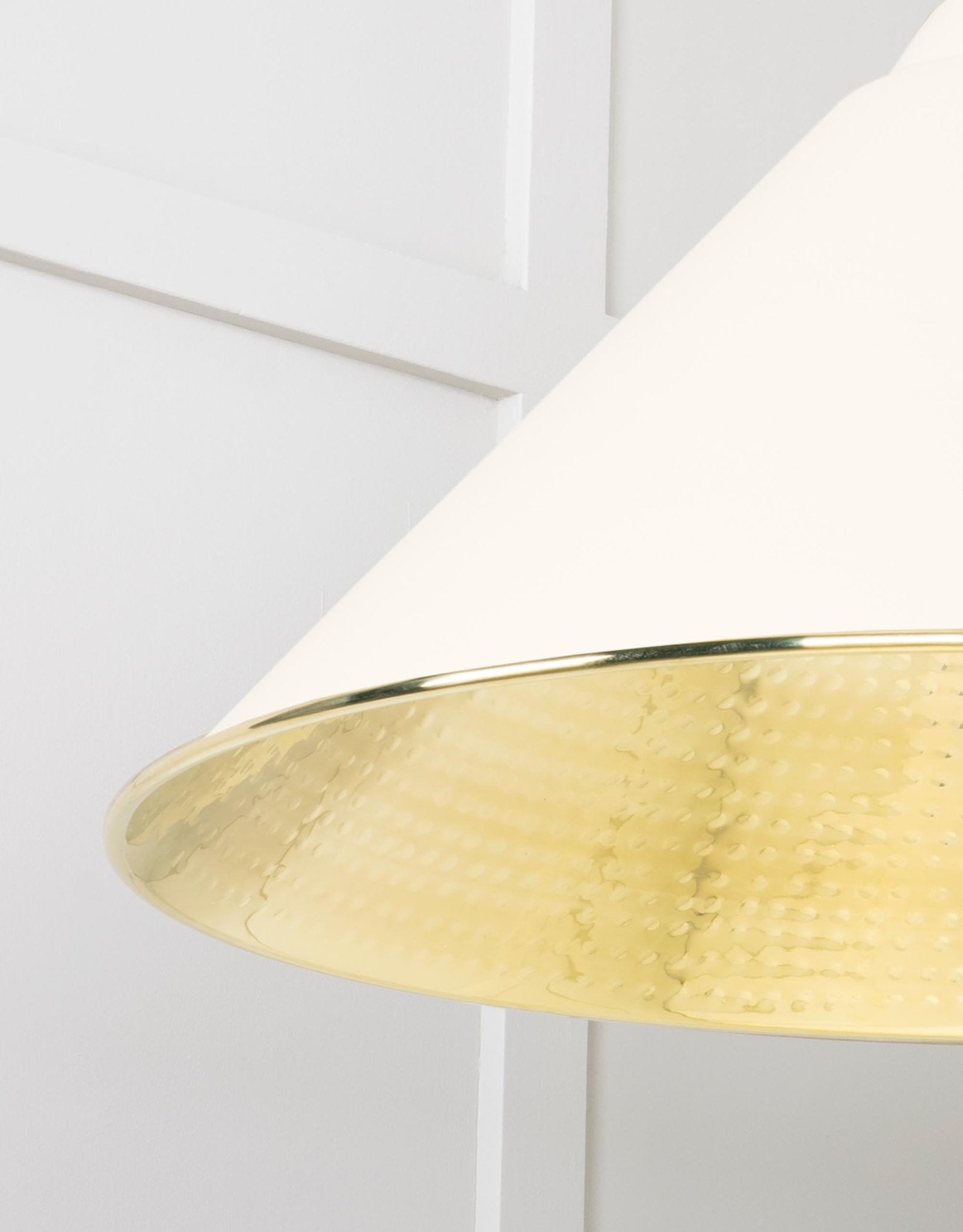 Hammered Brass Hockley Pendant | Teasel - From The Anvil - EB London