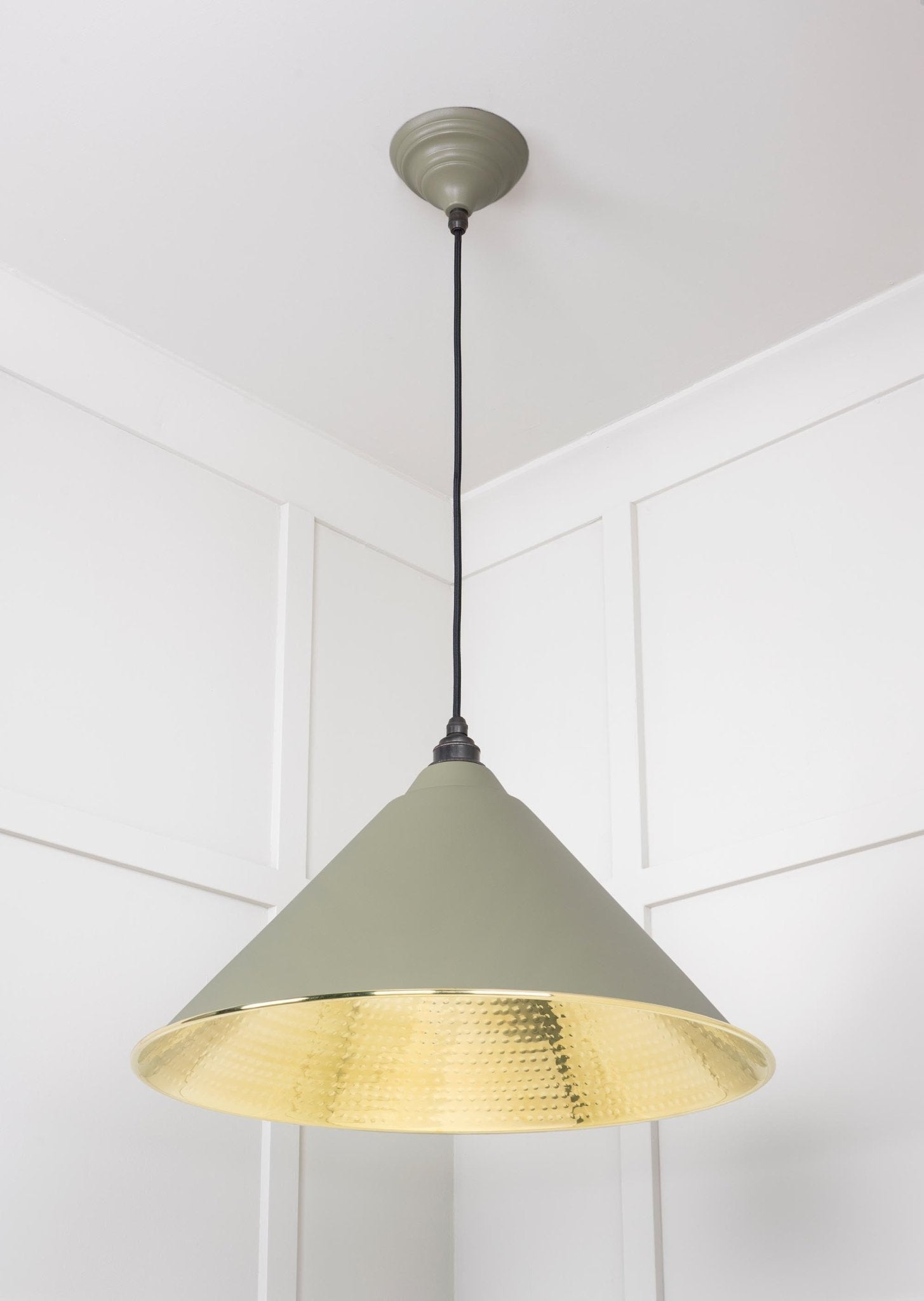 Hammered Brass Hockley Pendant | Tump - From The Anvil - EB London