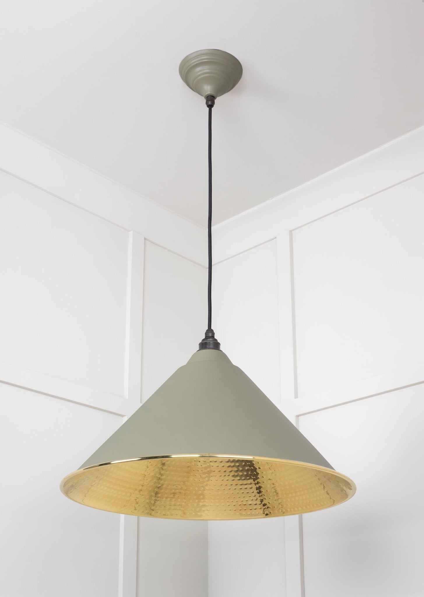 Hammered Brass Hockley Pendant | Tump - From The Anvil - EB London