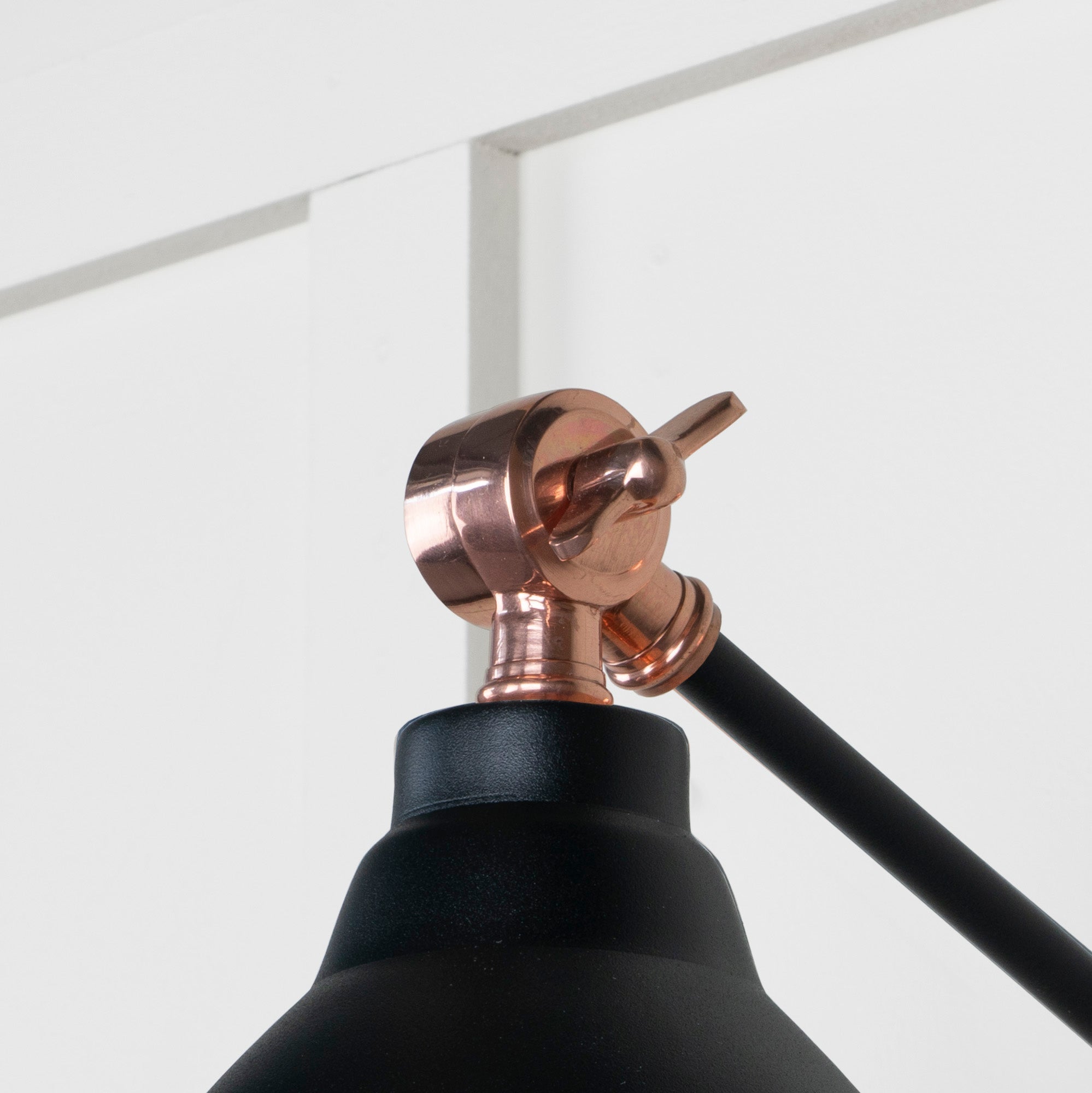 Hammered Copper Brindley Wall Light | Hammered Copper Elan Black - From the Anvil - EB London