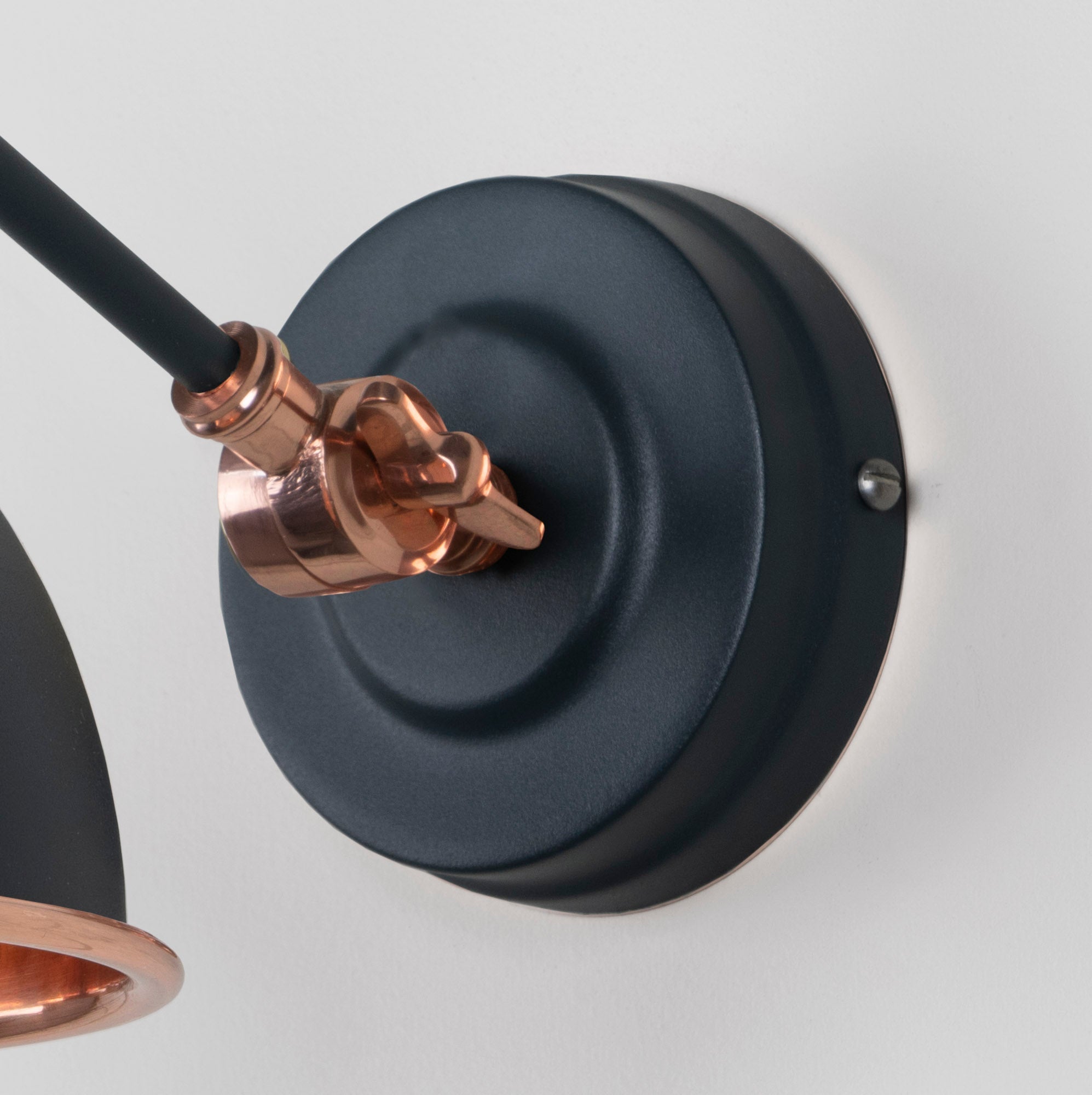 Hammered Copper Brindley Wall Light | Hammered Copper Soot - From the Anvil - EB London