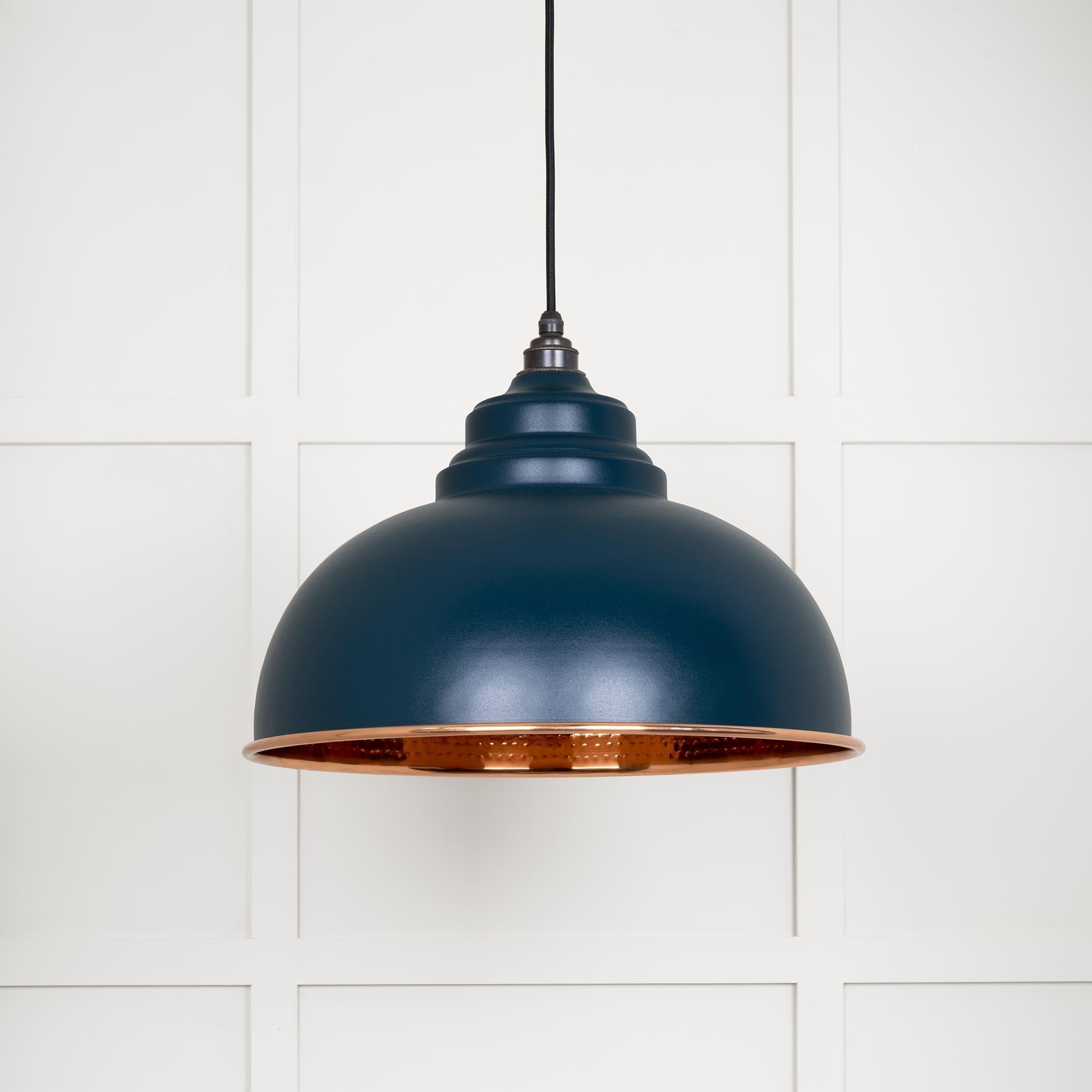 Hammered Copper Harborne Pendant | Dusk - From The Anvil - EB London