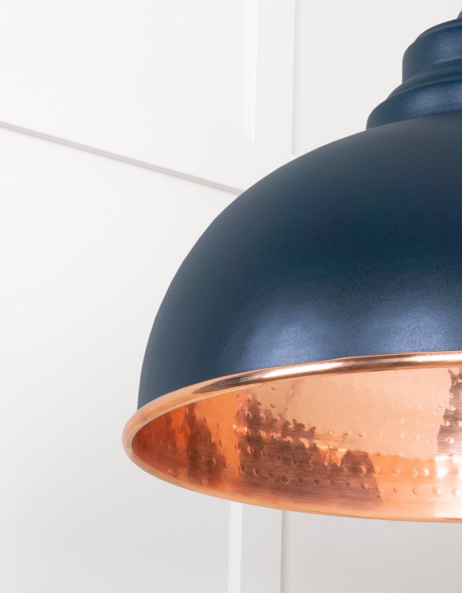 Hammered Copper Harborne Pendant | Dusk - From The Anvil - EB London