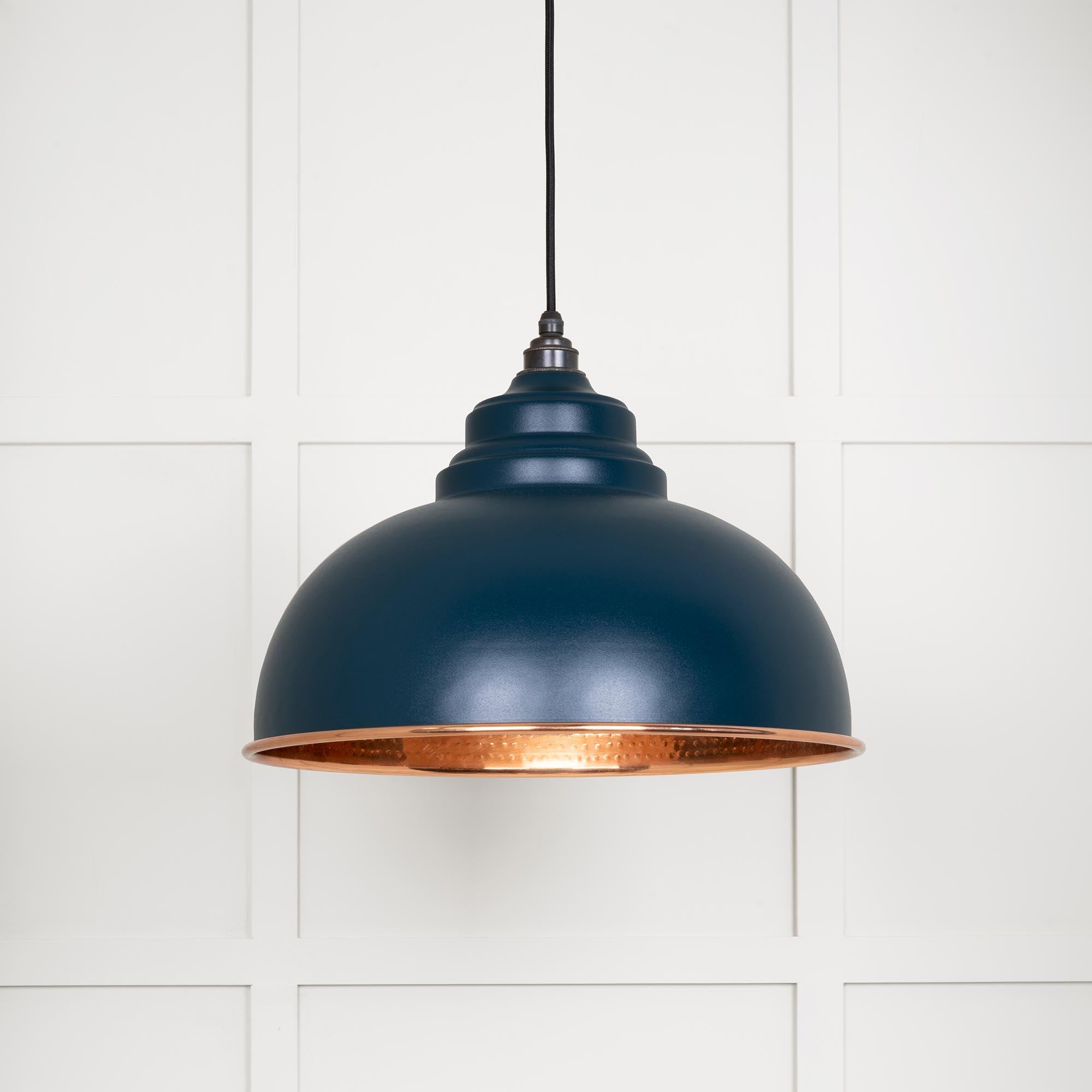 Hammered Copper Harborne Pendant | Dusk - From The Anvil - EB London