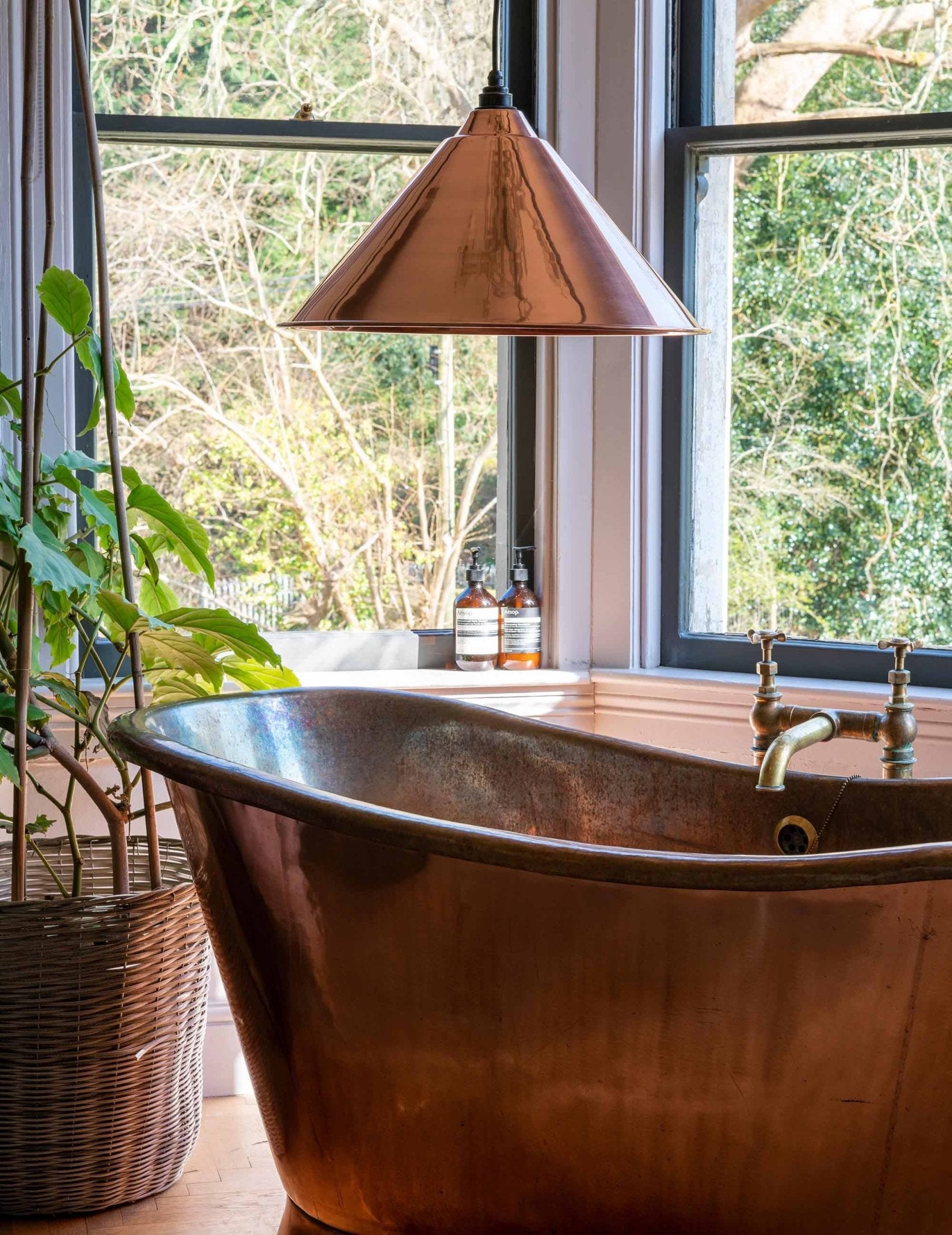 Hammered Copper Hockley Pendant | Bare - From The Anvil - EB London