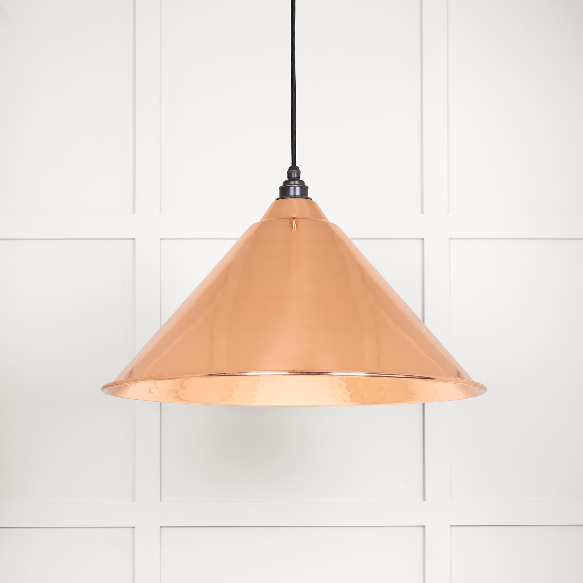 Hammered Copper Hockley Pendant | Bare - From The Anvil - EB London
