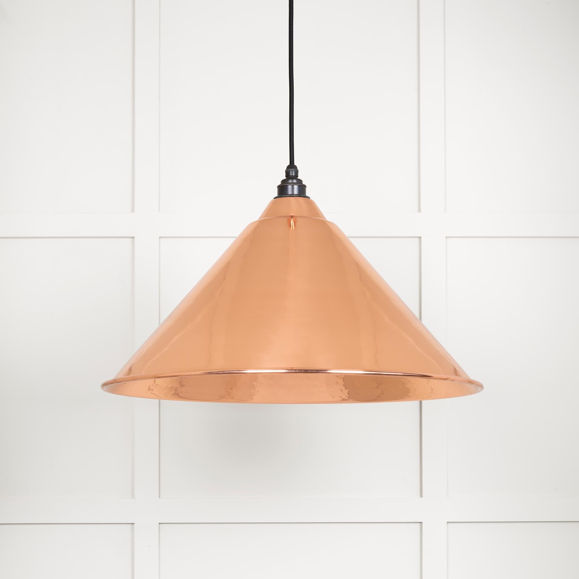 Hammered Copper Hockley Pendant | Bare - From The Anvil - EB London