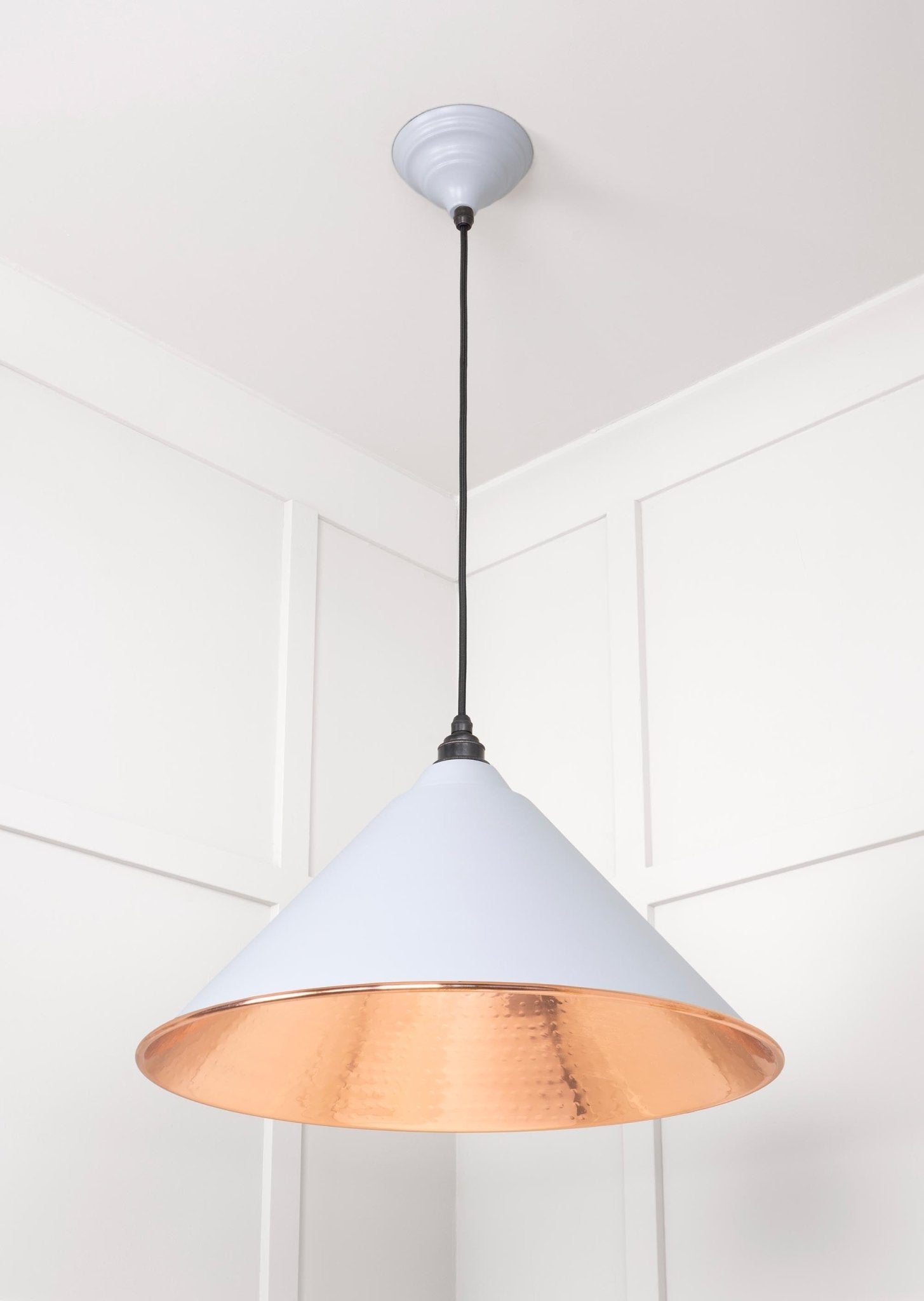 Hammered Copper Hockley Pendant | Birch - From The Anvil - EB London