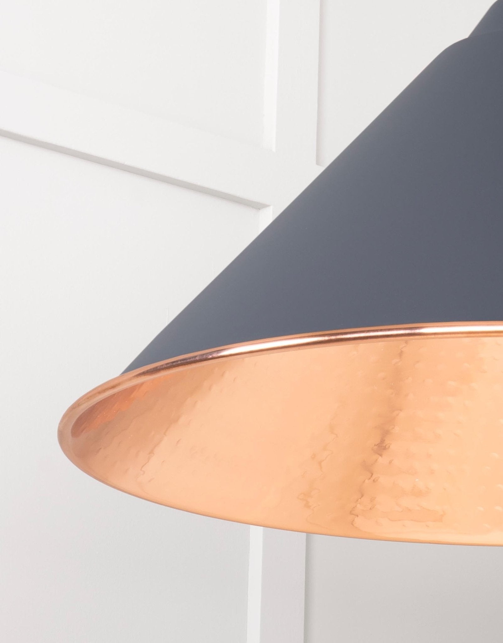 Hammered Copper Hockley Pendant | Slate - From The Anvil - EB London