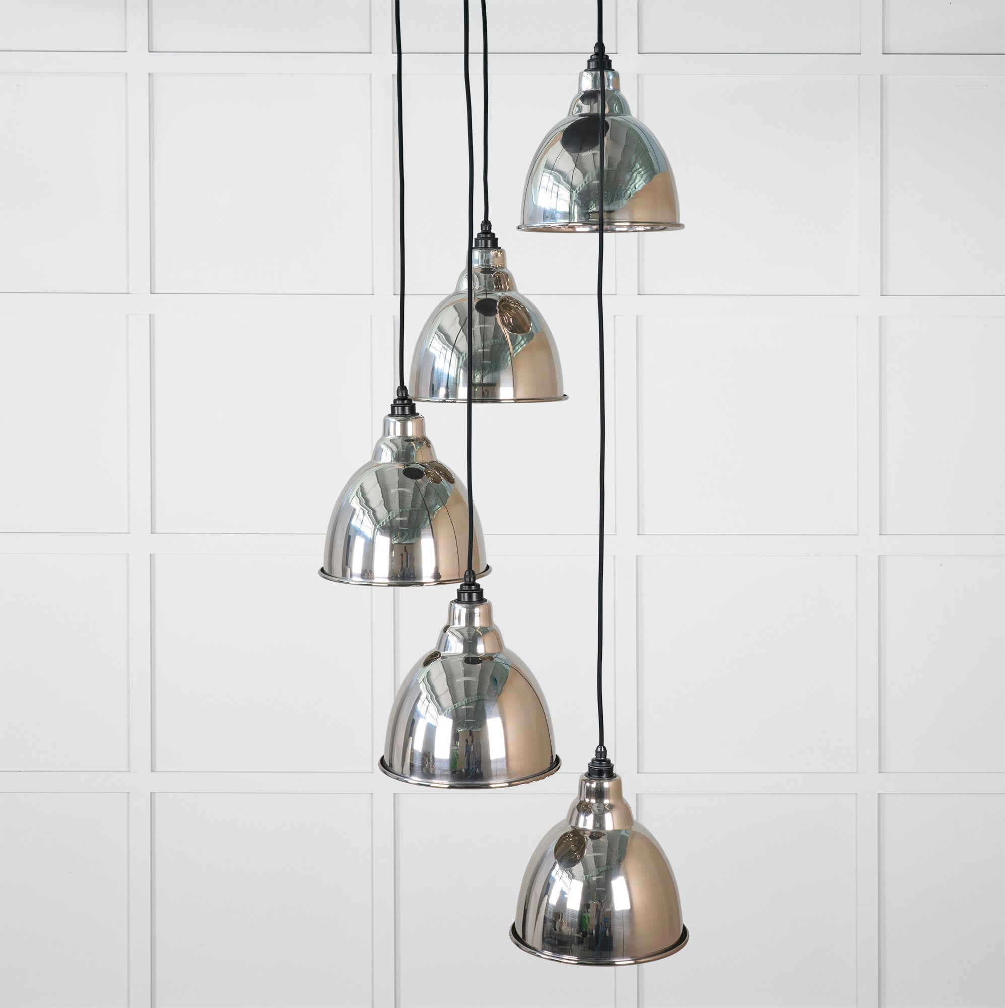 Hammered Nickel Brindley Cluster Pendant | Bare - From the Anvil - EB London