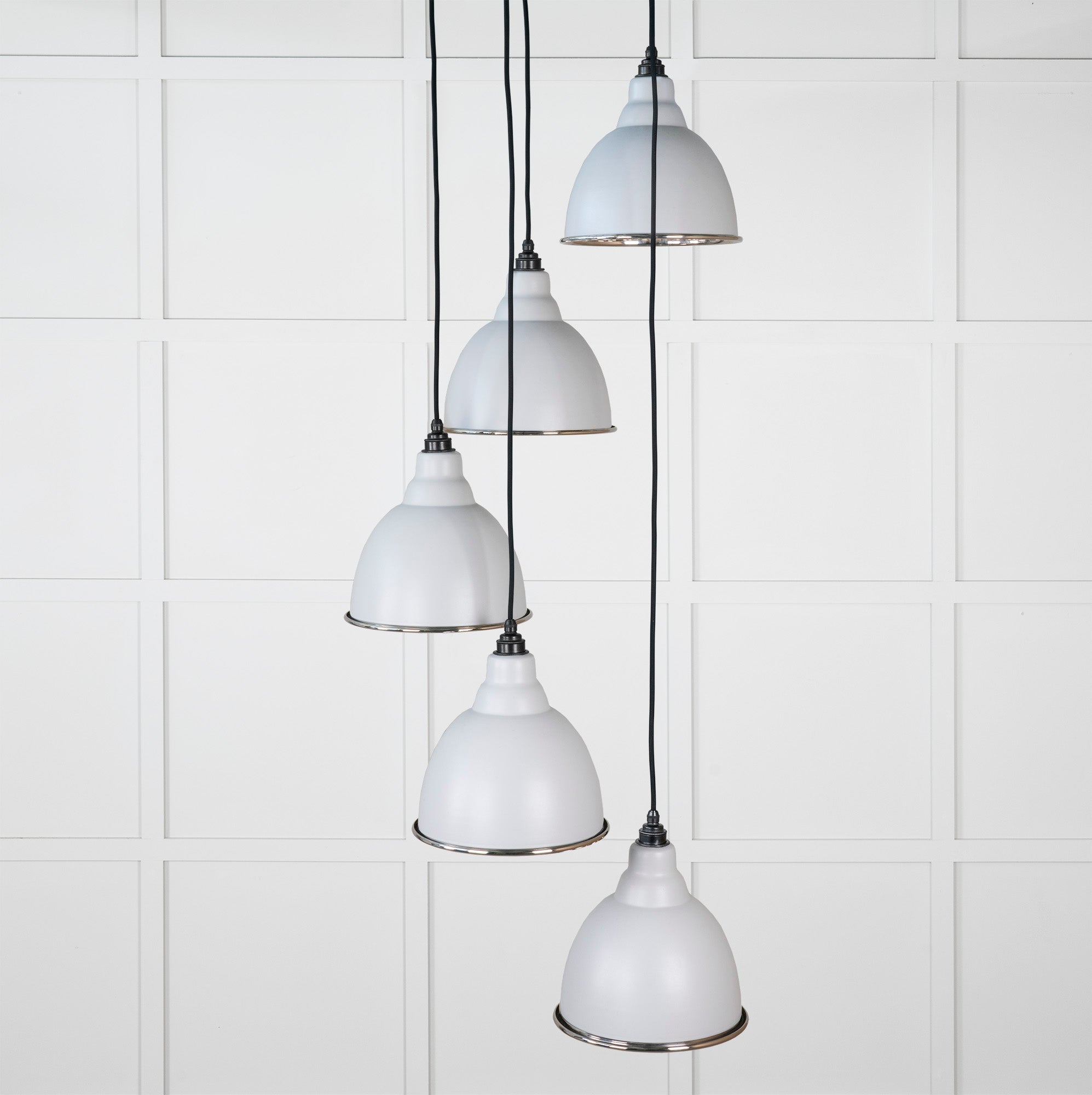 Hammered Nickel Brindley Cluster Pendant | Birch - From the Anvil - EB London