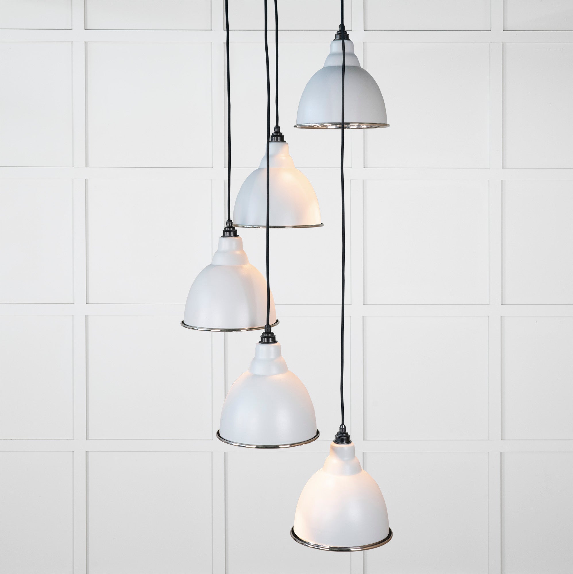 Hammered Nickel Brindley Cluster Pendant | Birch - From the Anvil - EB London