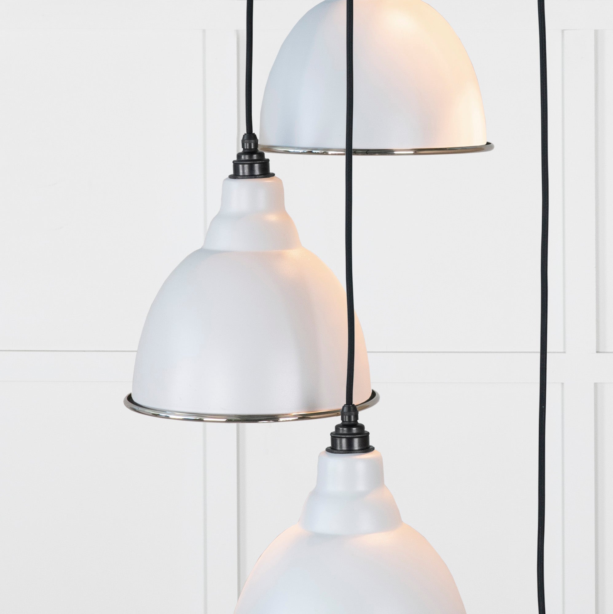 Hammered Nickel Brindley Cluster Pendant | Birch - From the Anvil - EB London