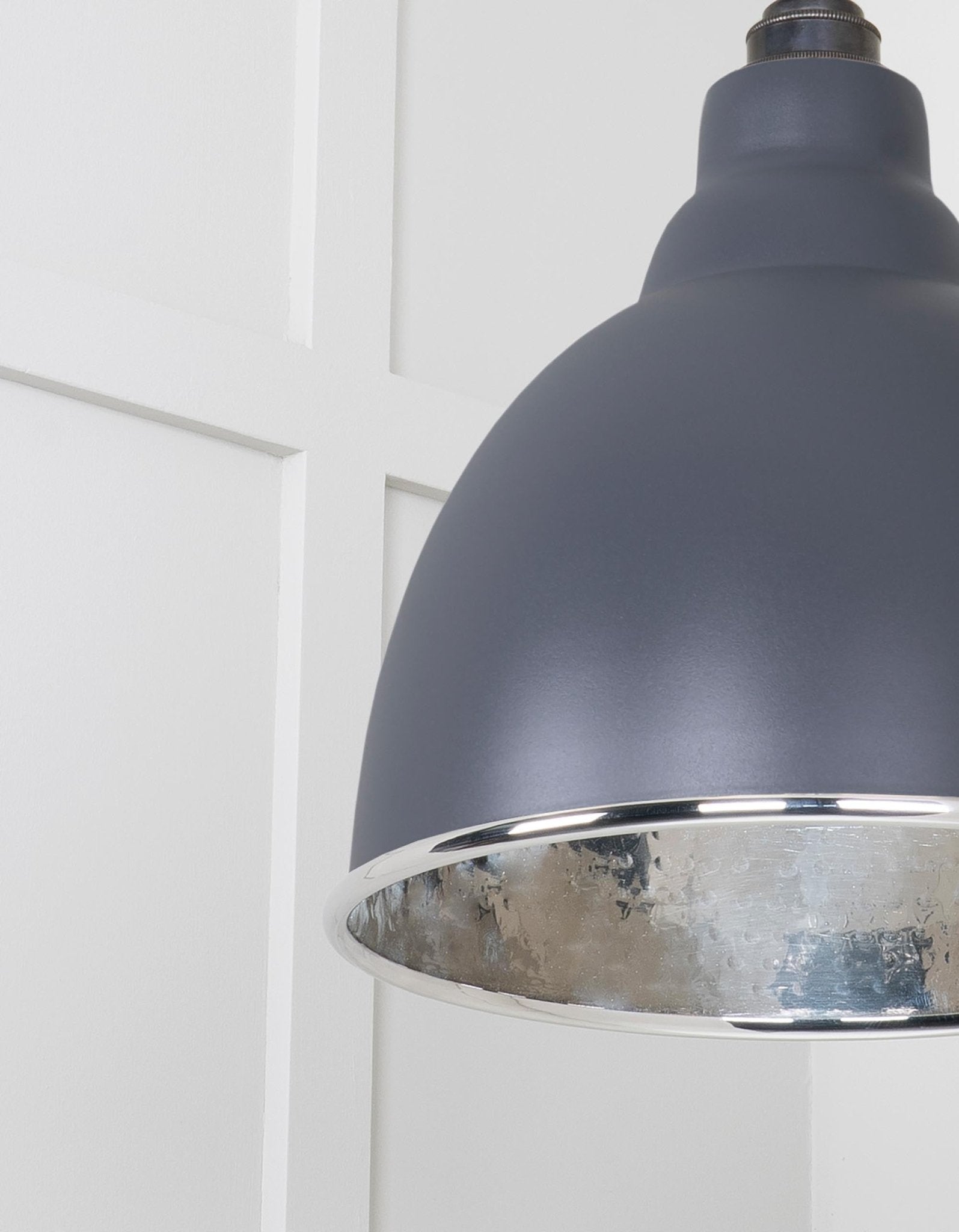 Hammered Nickel Brindley Cluster Pendant | Slate - From the Anvil - EB London