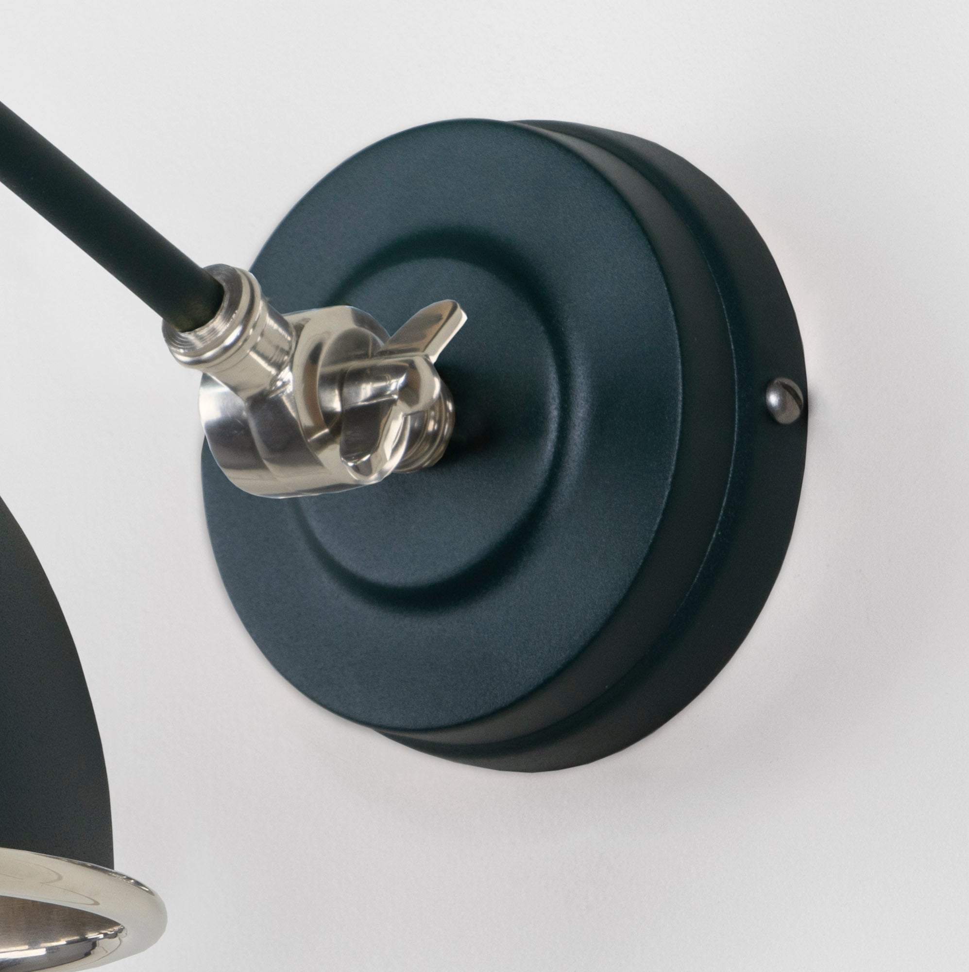 Hammered Nickel Brindley Wall Light | Hammered Nickel Dingle - From the Anvil - EB London