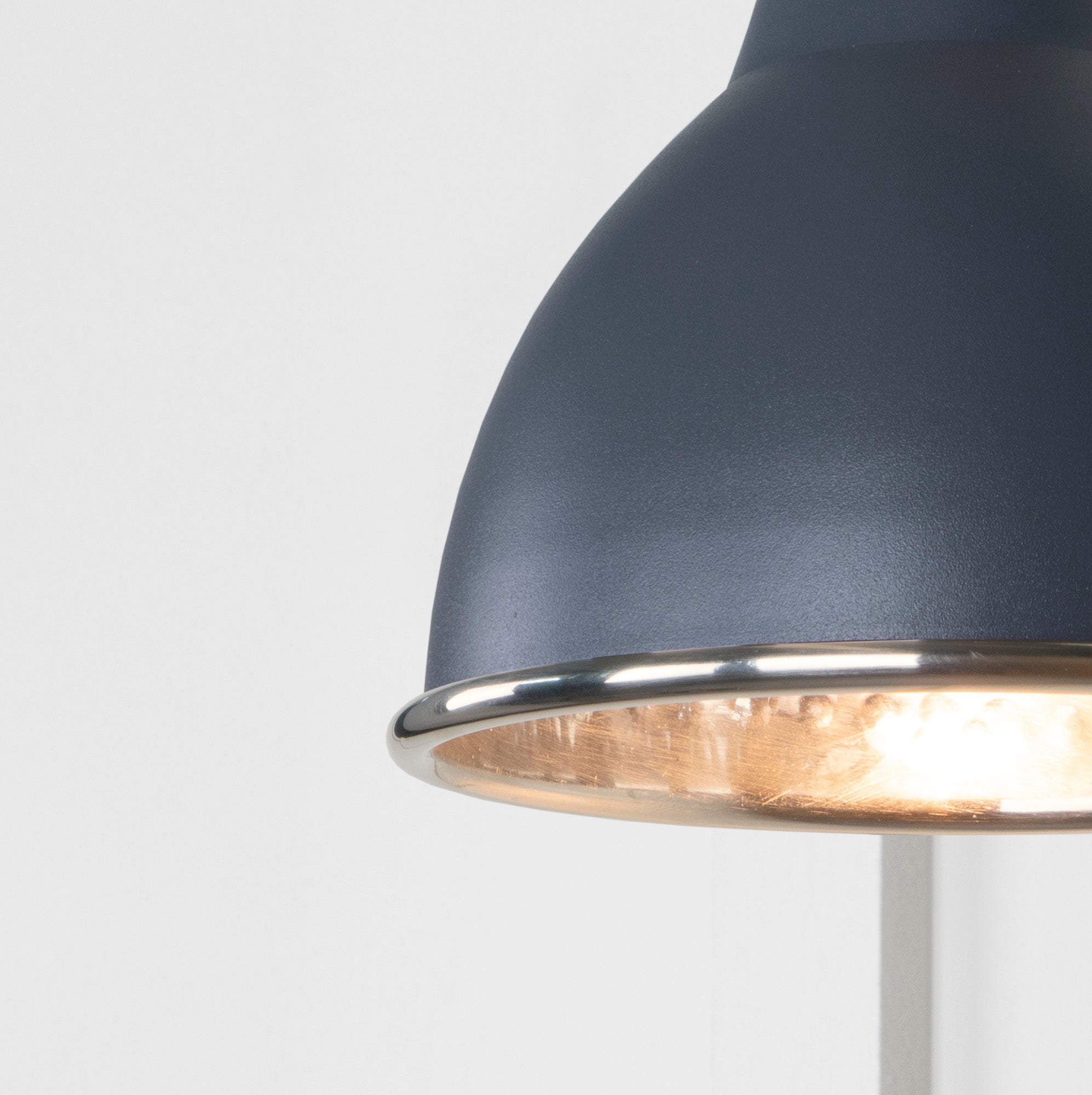Hammered Nickel Brindley Wall Light | Hammered Nickel Slate - From the Anvil - EB London