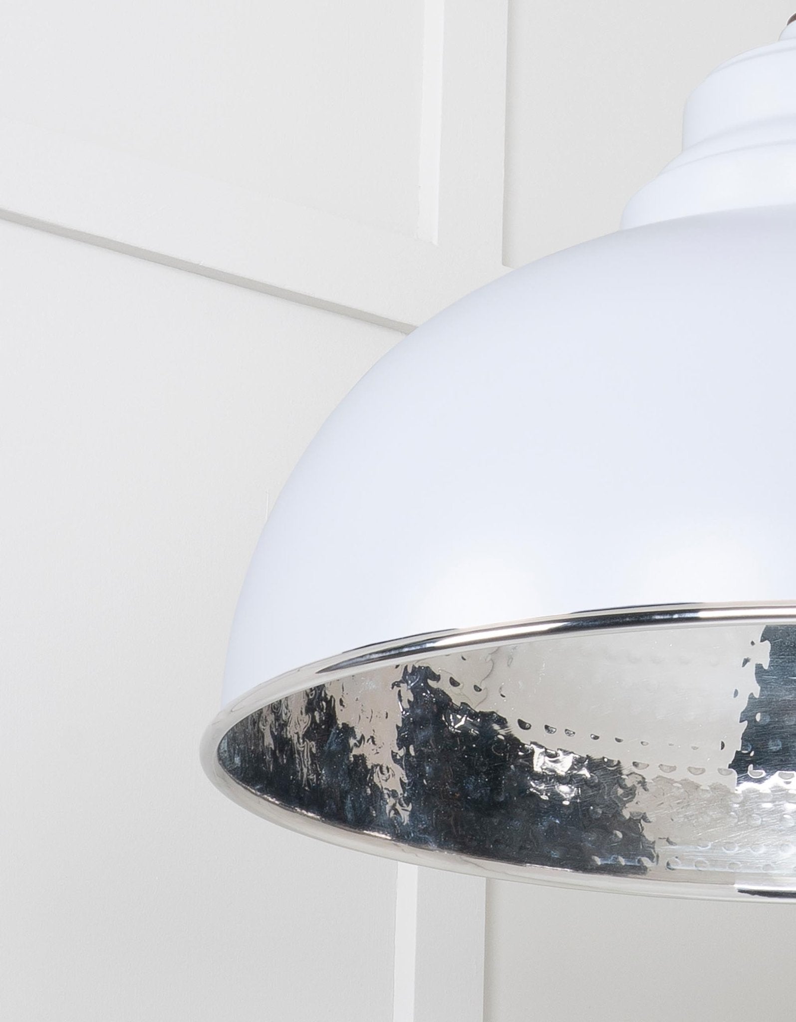 Hammered Nickel Harborne Pendant | Birch - From The Anvil - EB London