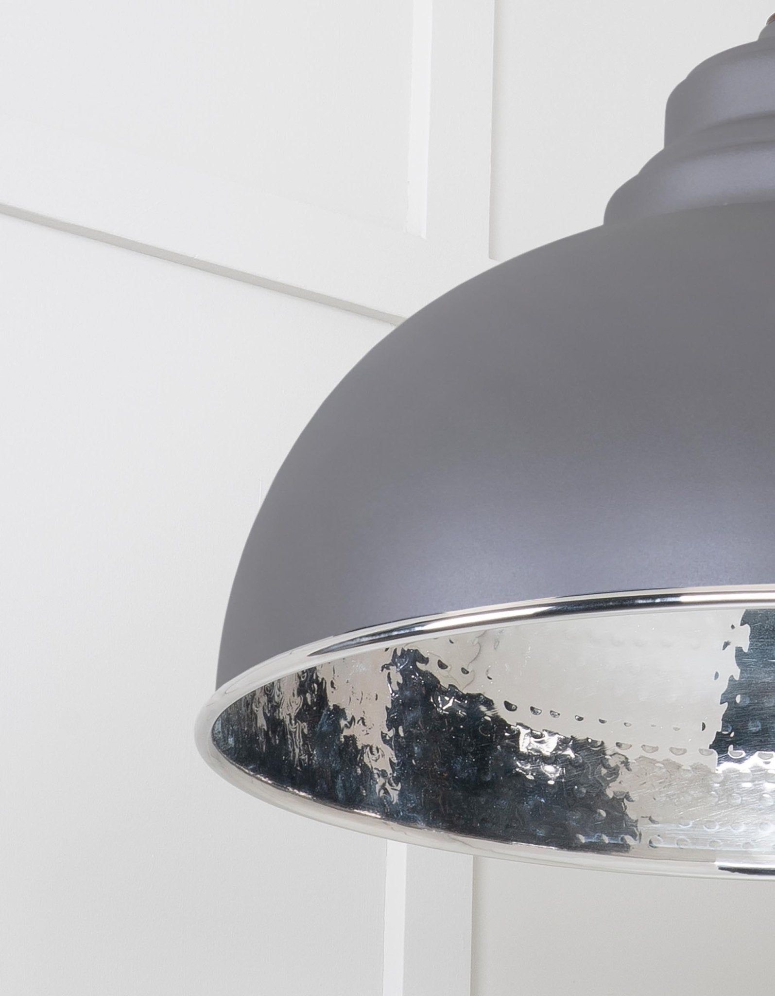 Hammered Nickel Harborne Pendant | Bluff - From The Anvil - EB London