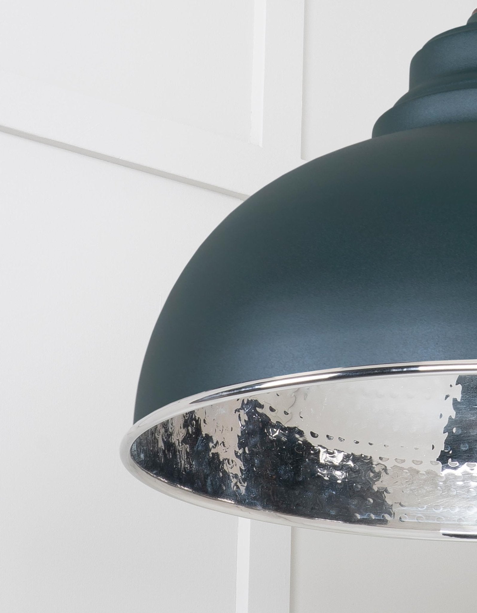 Hammered Nickel Harborne Pendant | Dingle - From The Anvil - EB London